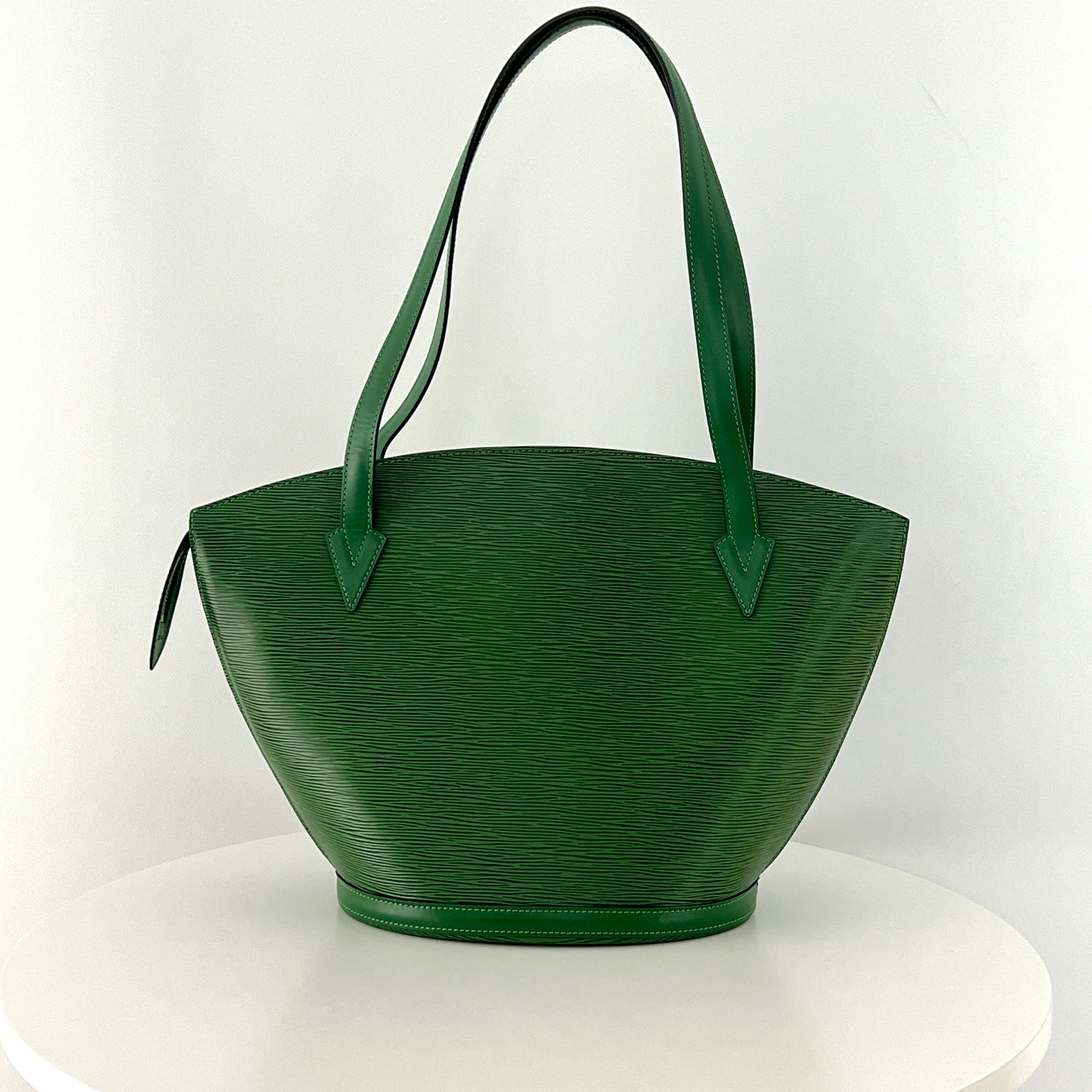 Sac à main LOUIS VUITTON Saint Jacques cuir épi vert