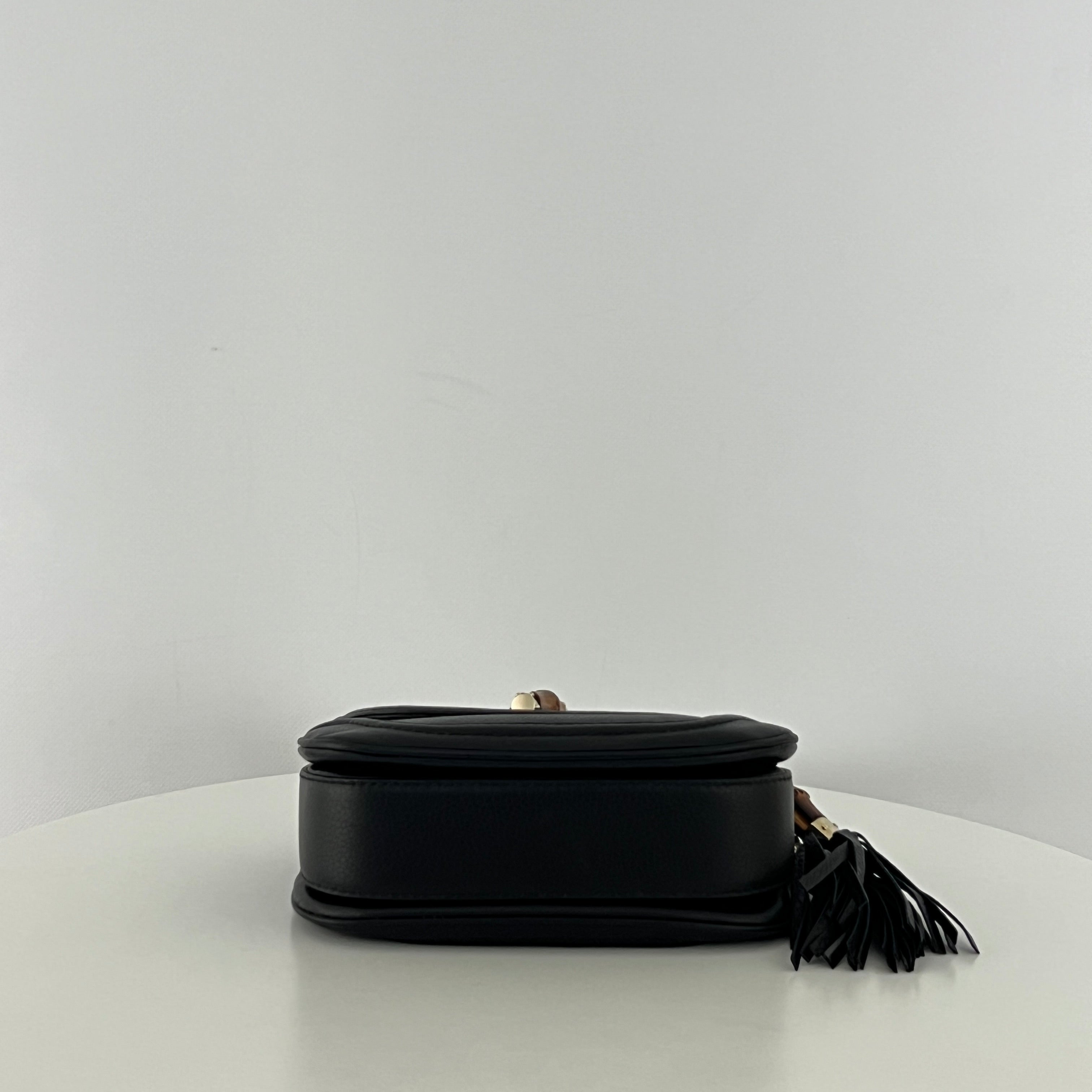 Sac à main GUCCI Bamboo 1947 cuir noir