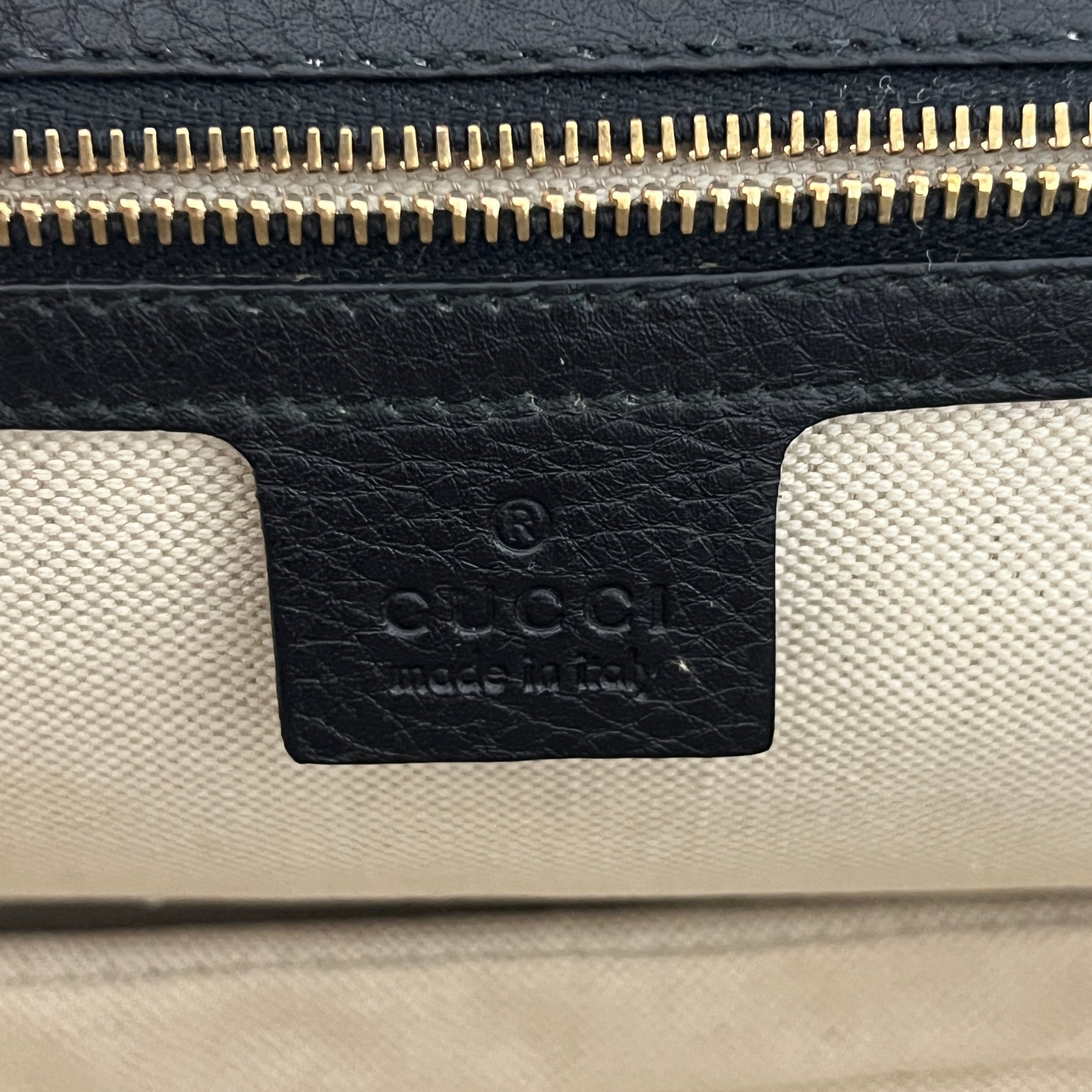 Sac à main GUCCI Bamboo 1947 cuir noir