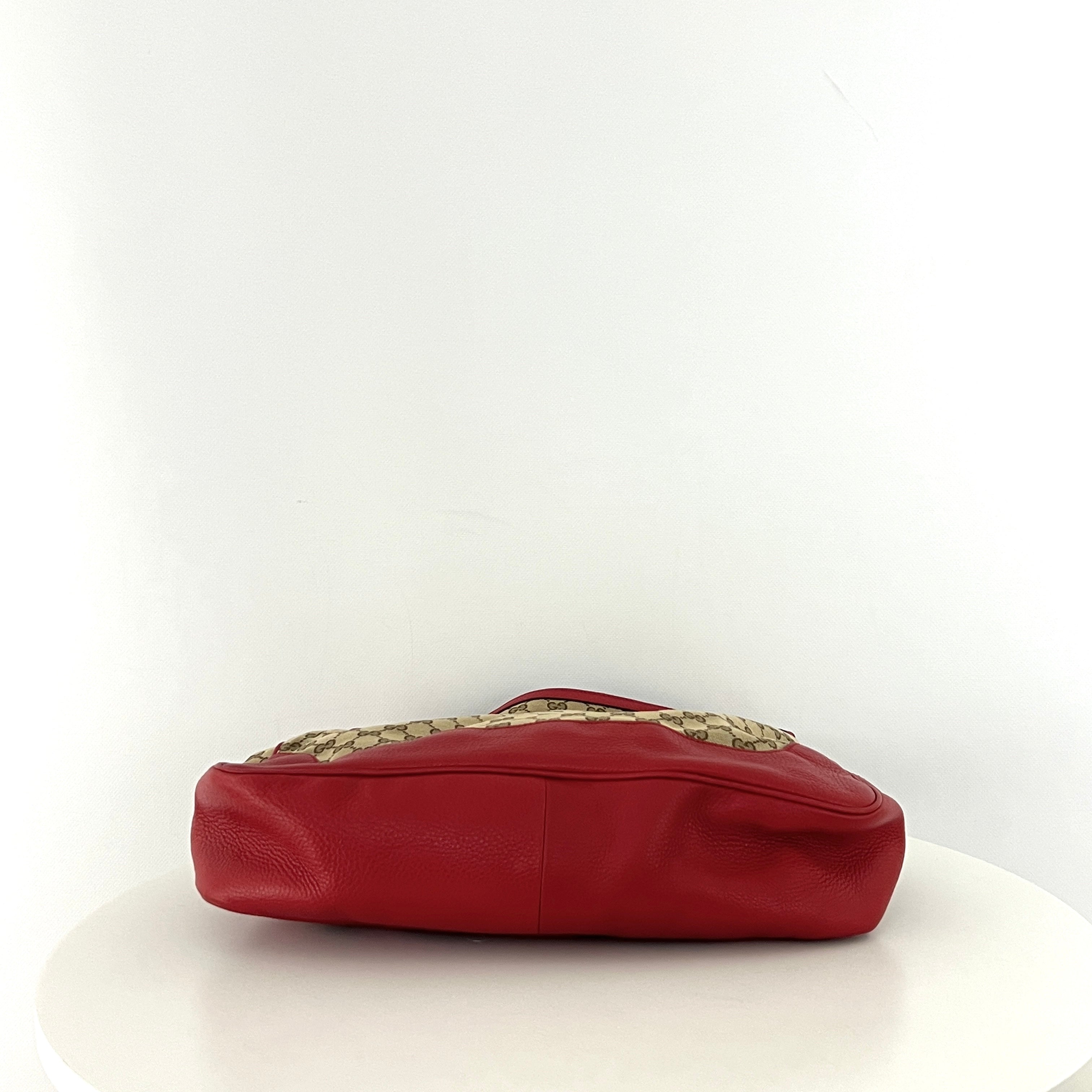 Sac à main GUCCI Diana Bamboo toile et cuir marron