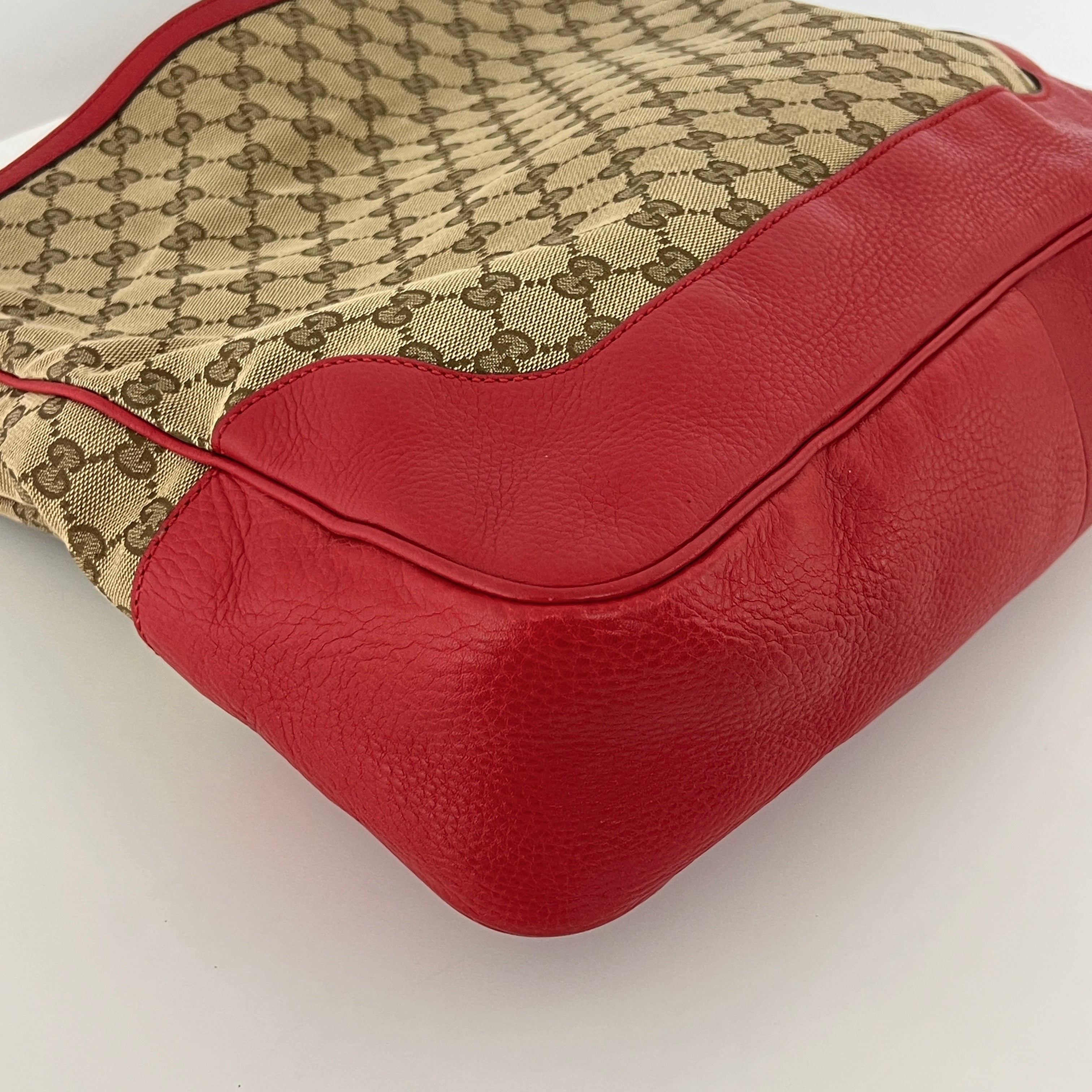 Sac à main GUCCI Diana Bamboo toile et cuir marron