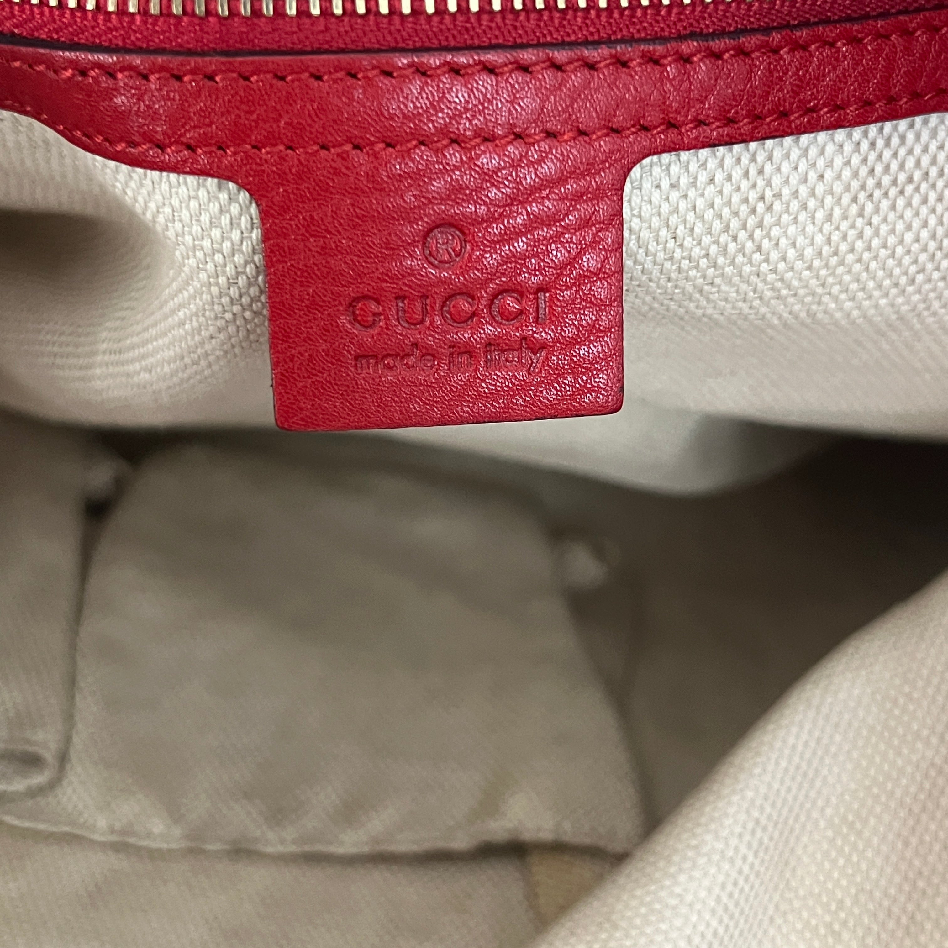 Sac à main GUCCI Diana Bamboo toile et cuir marron