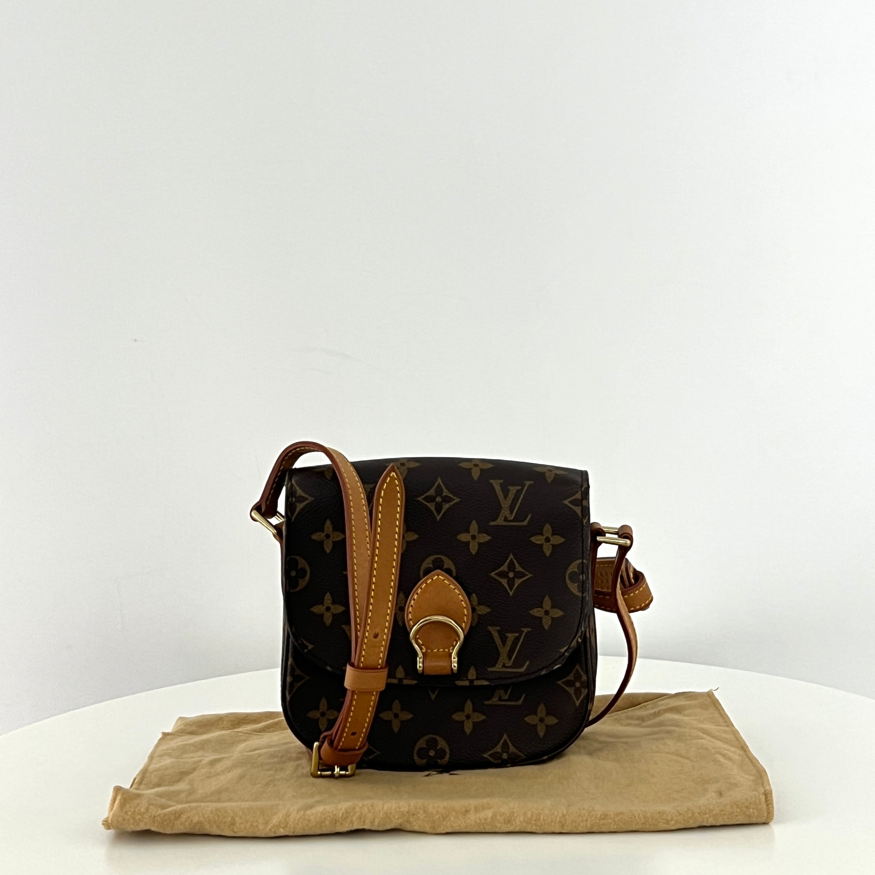 Sac à main LOUIS VUITTON Mini Saint Cloud toile et cuir marron