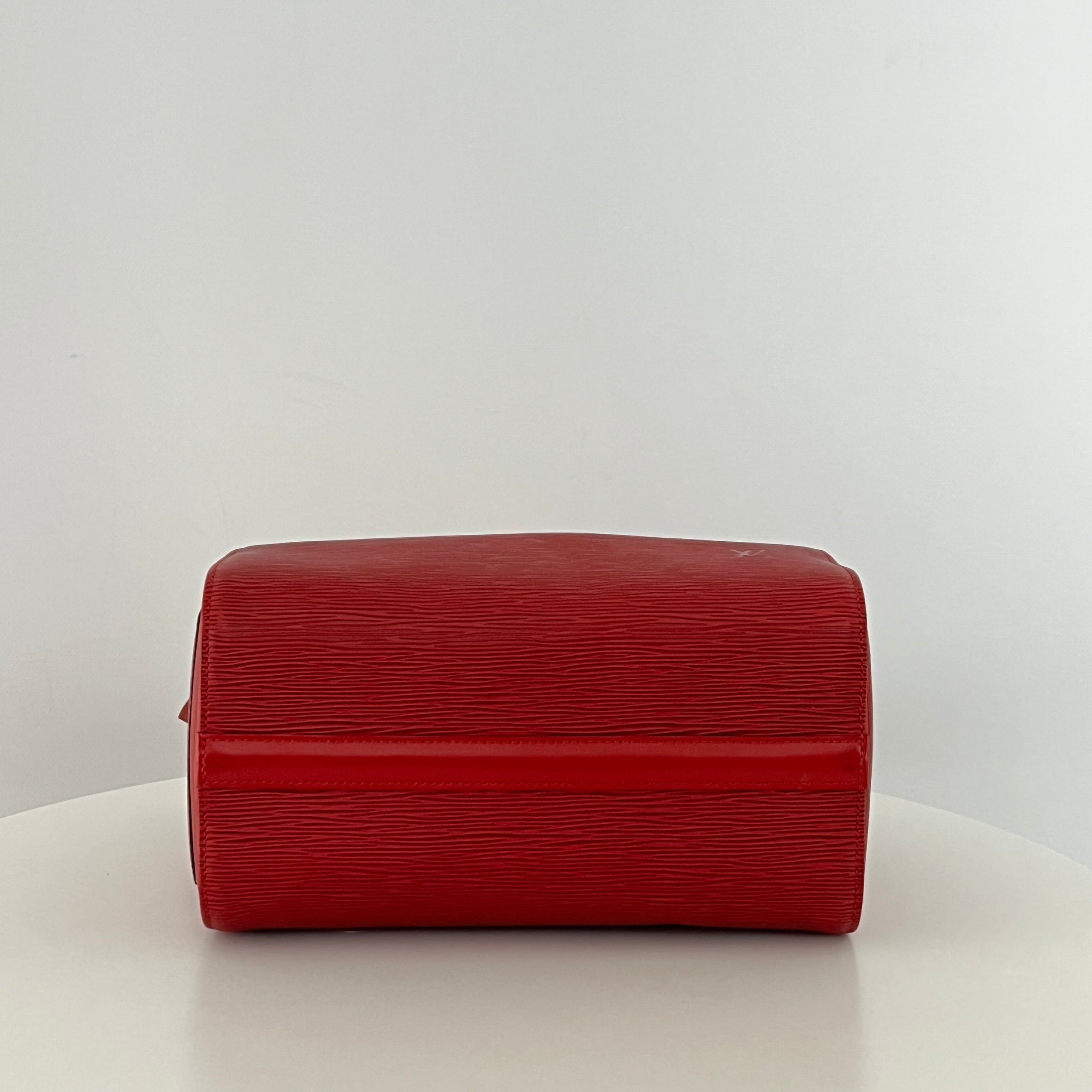 Sac à main LOUIS VUITTON Speedy 30 cuir épi rouge