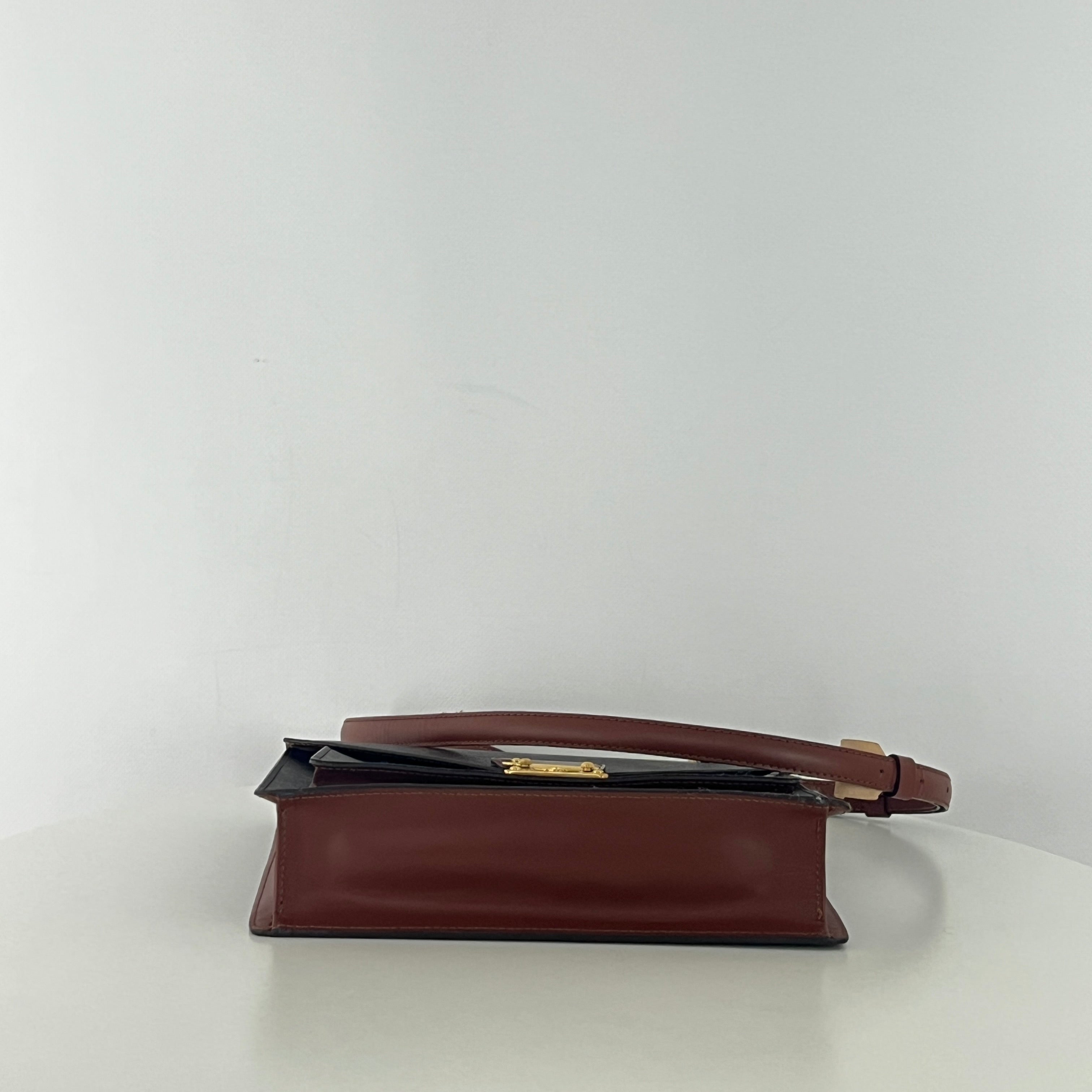 Sac à main LOUIS VUITTON Monceau toile et cuir marron