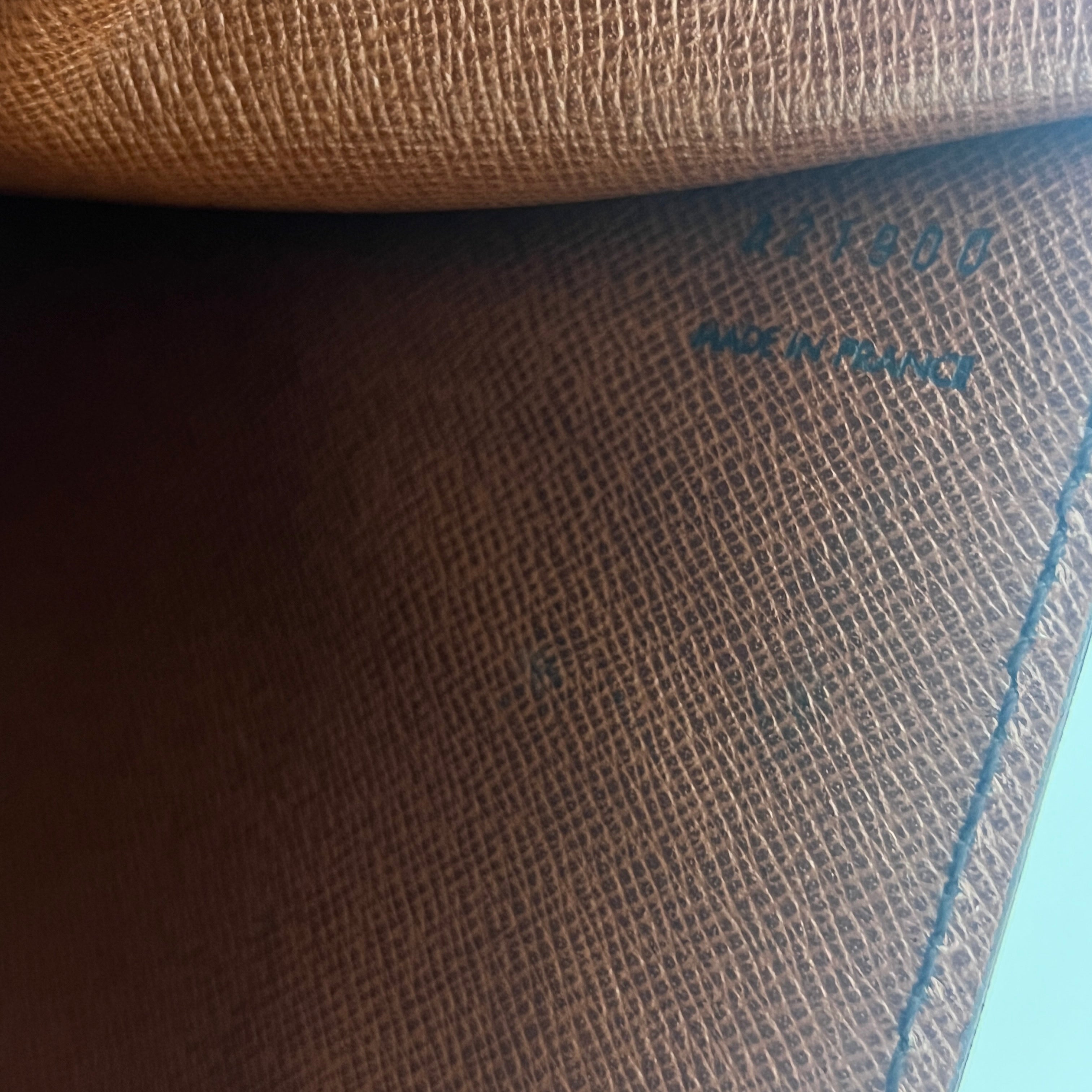 Sac à main LOUIS VUITTON Monceau toile et cuir marron