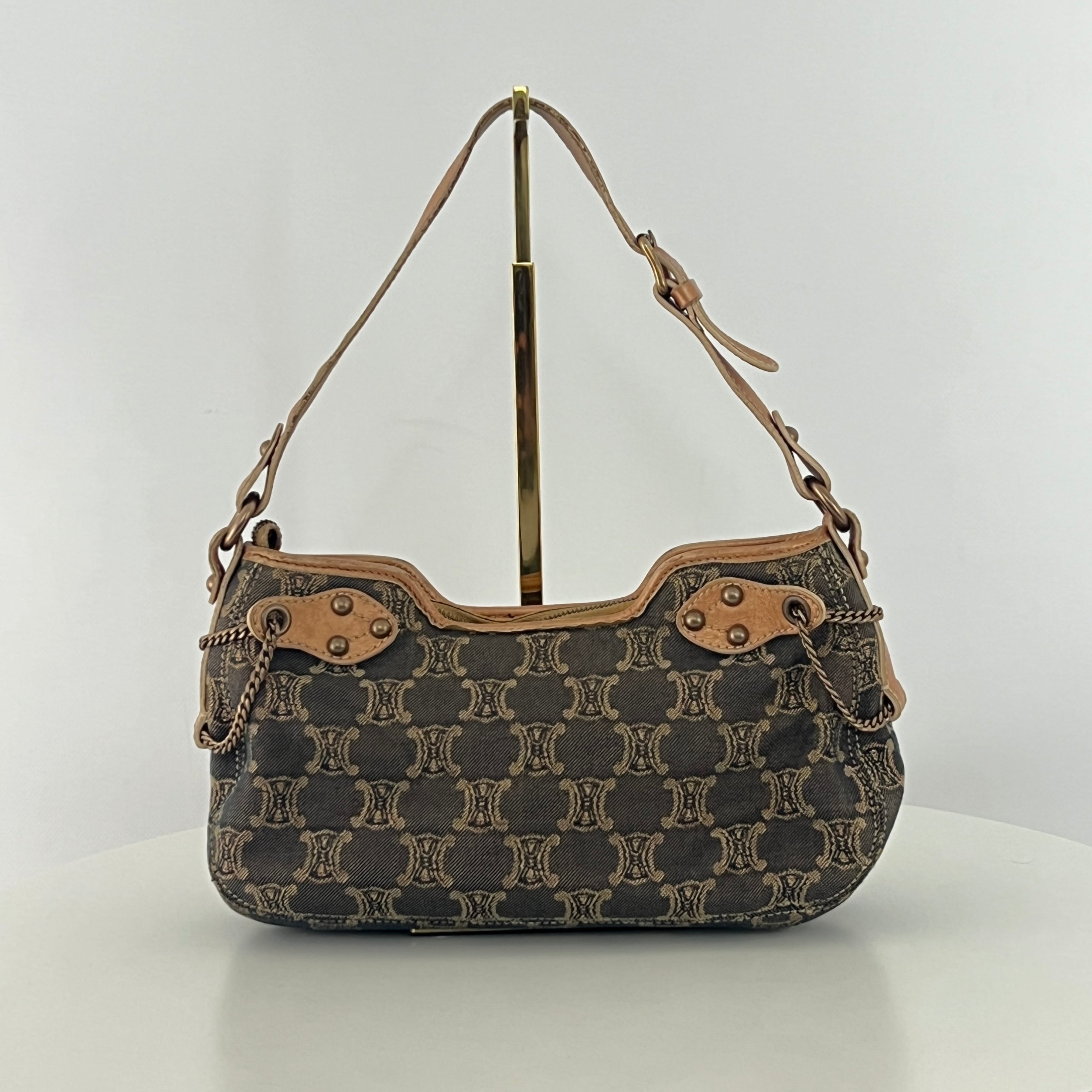 Sac à main CELINE Macadam PM denim cuivré