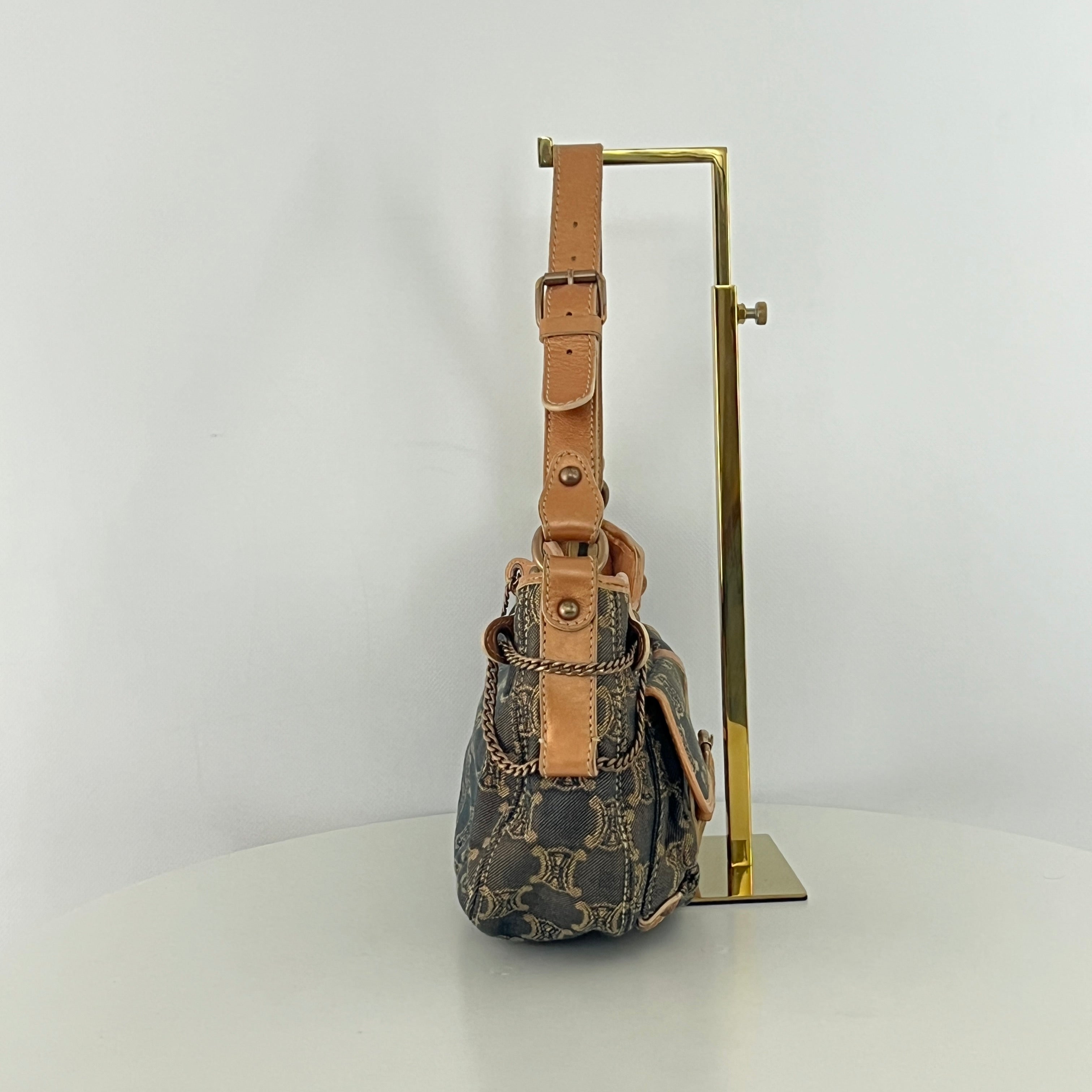 Sac à main CELINE Macadam PM denim cuivré