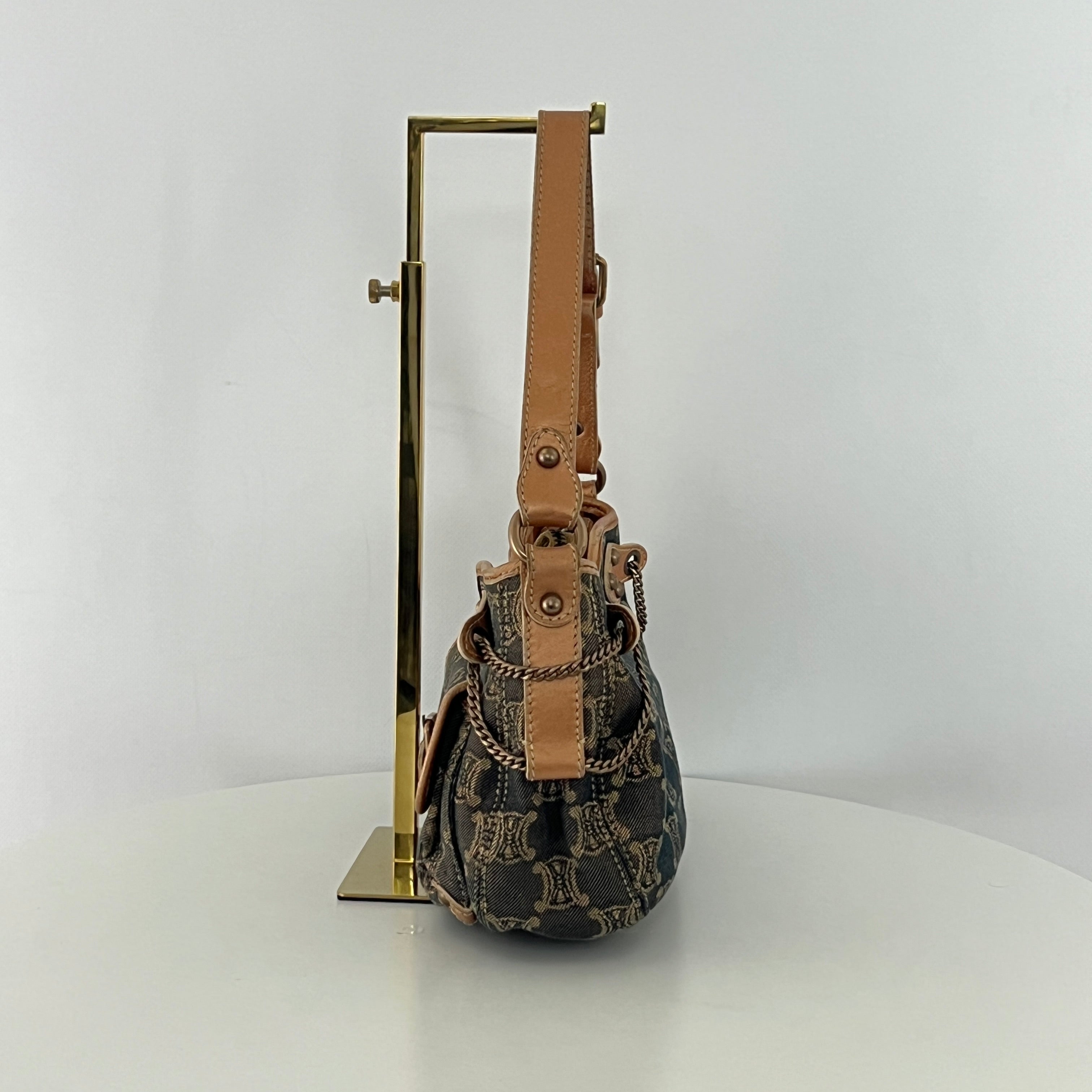 Sac à main CELINE Macadam PM denim cuivré