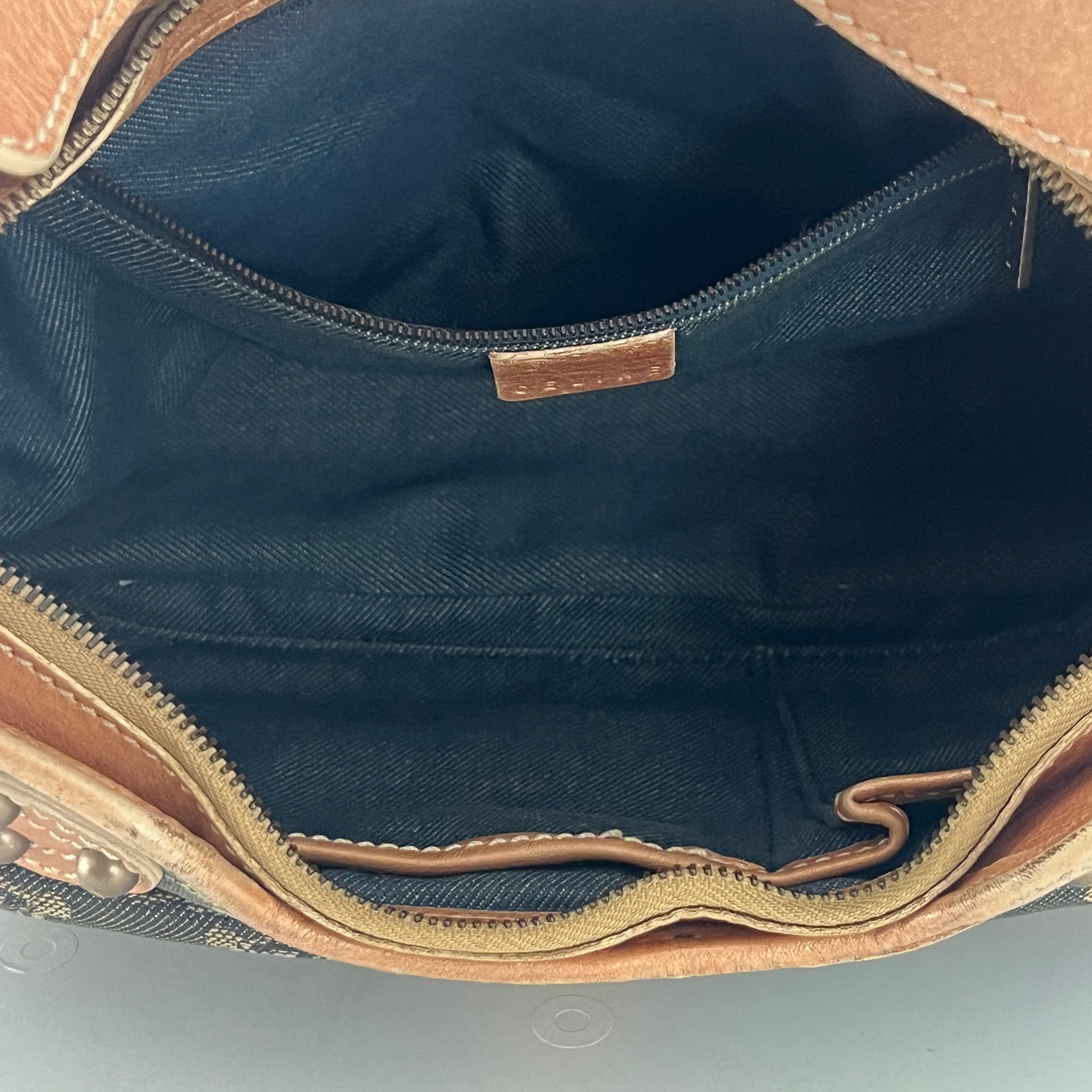 Sac à main CELINE Macadam PM denim cuivré