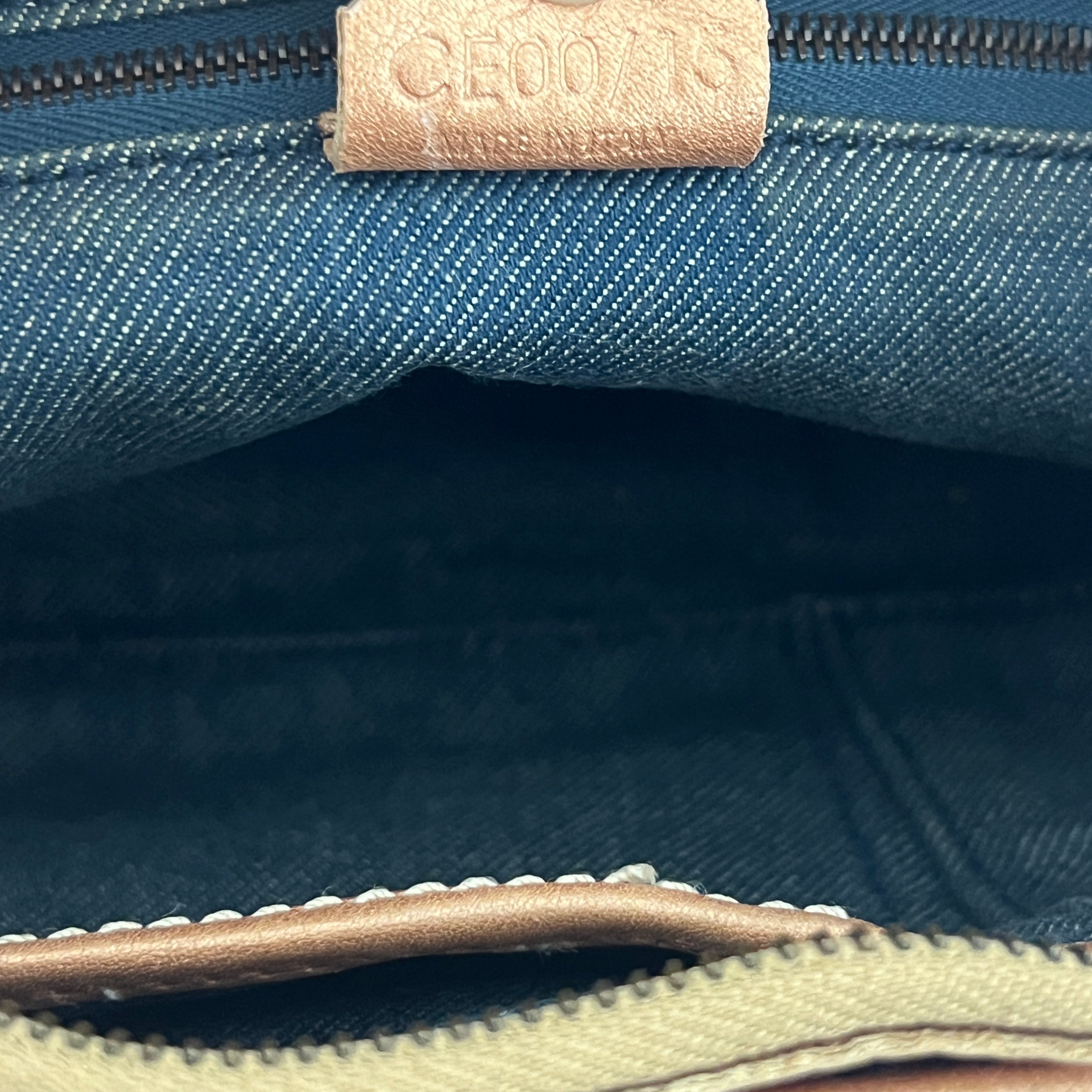 Sac à main CELINE Macadam PM denim cuivré