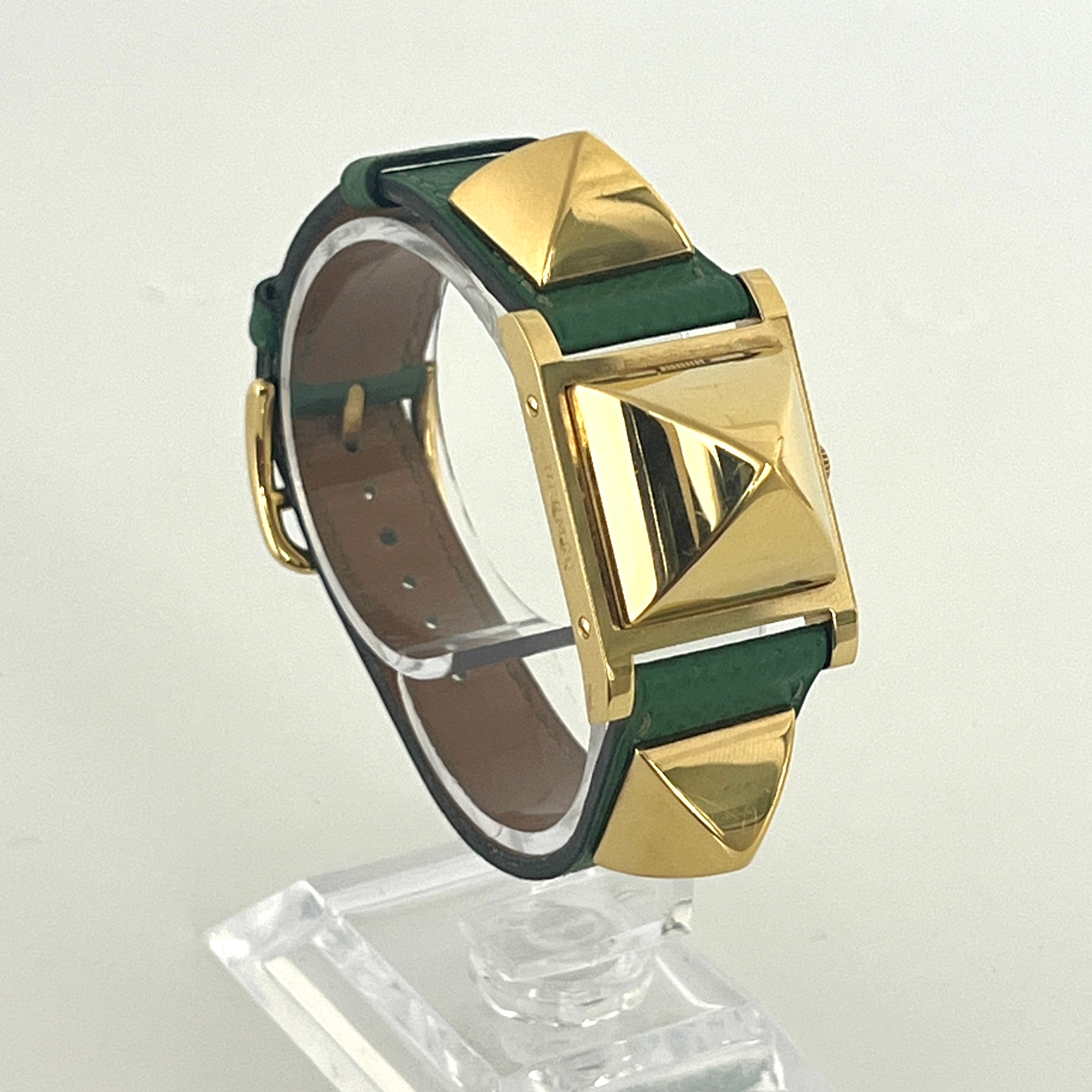 HERMÈS Médor watch, gold-plated