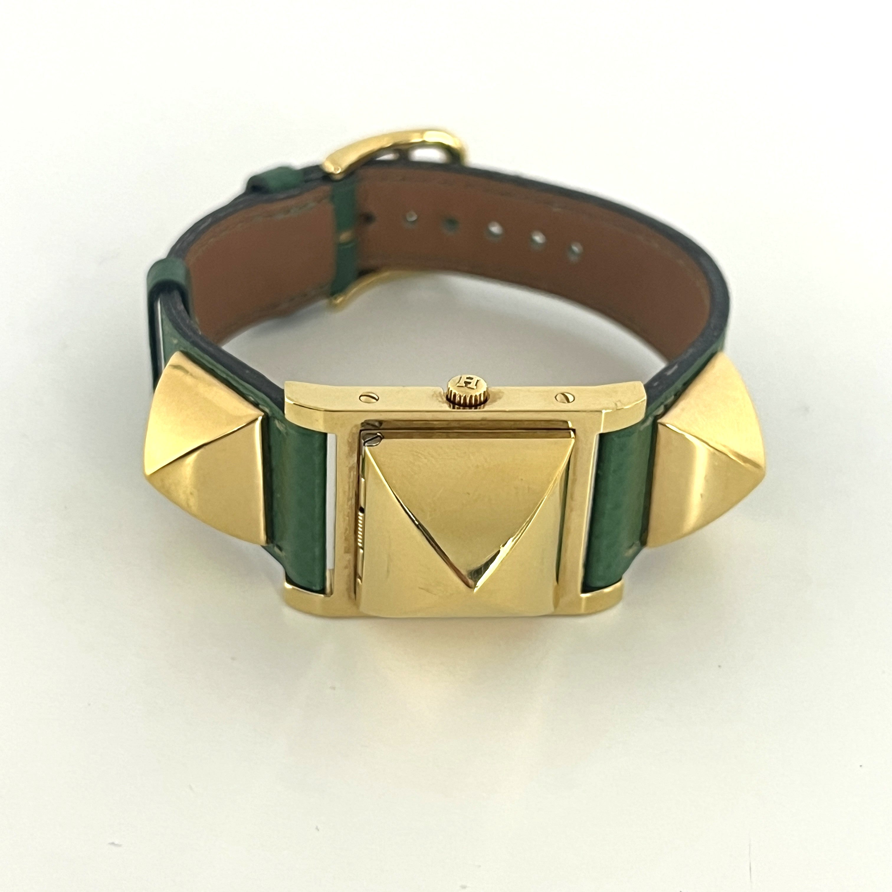 HERMÈS Médor watch, gold-plated