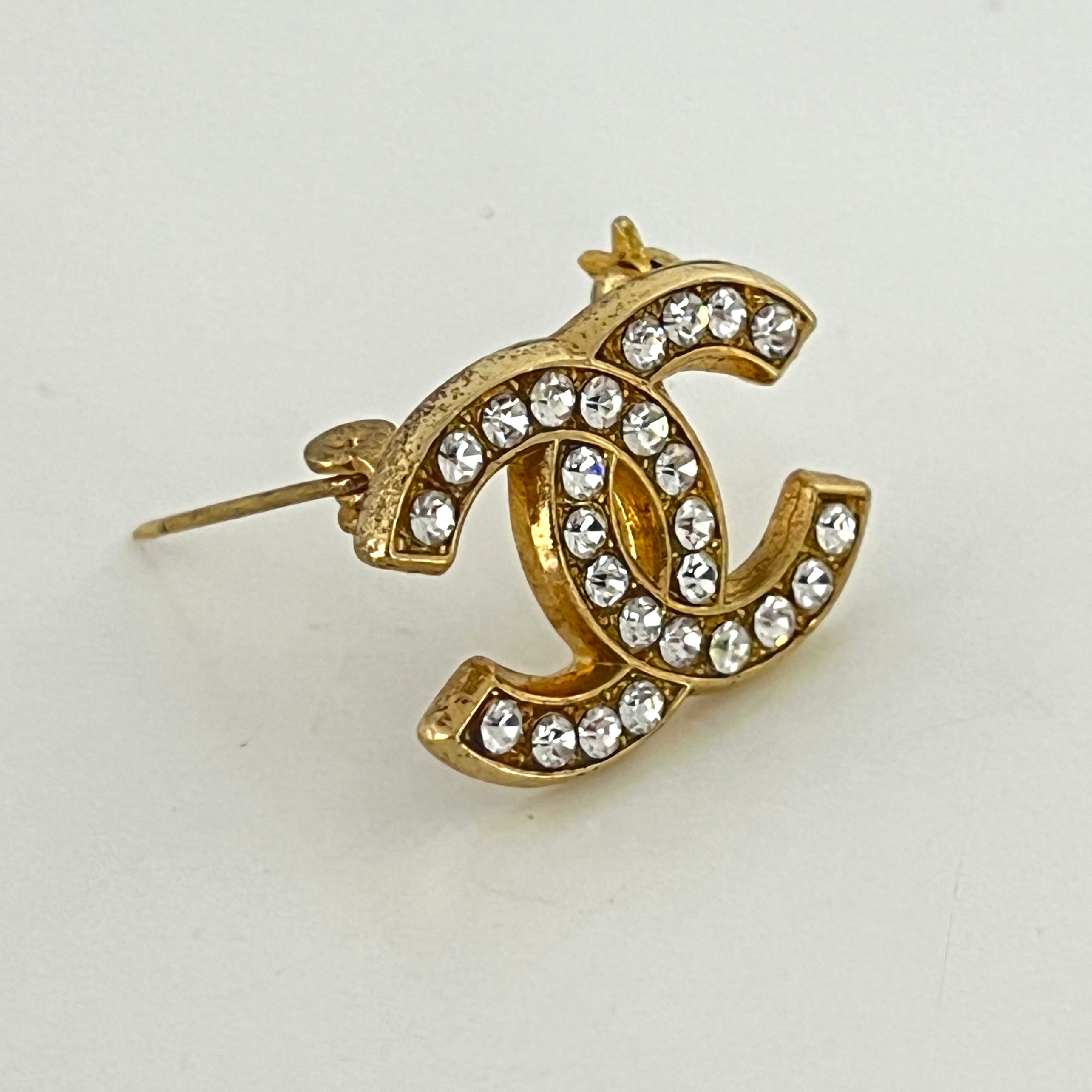Broche CHANEL CC Strass