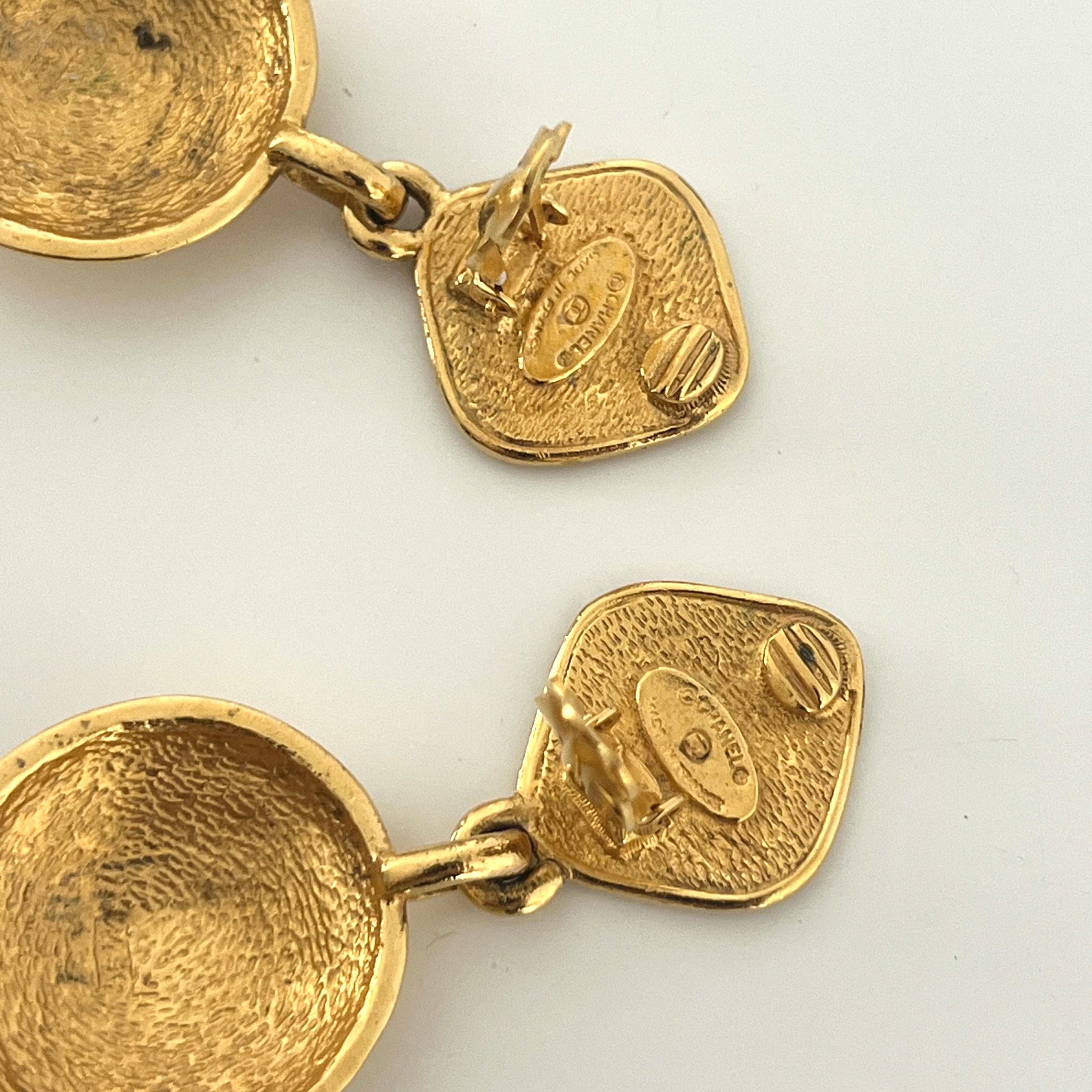 CHANEL Quilted CC Clip-On Earrings