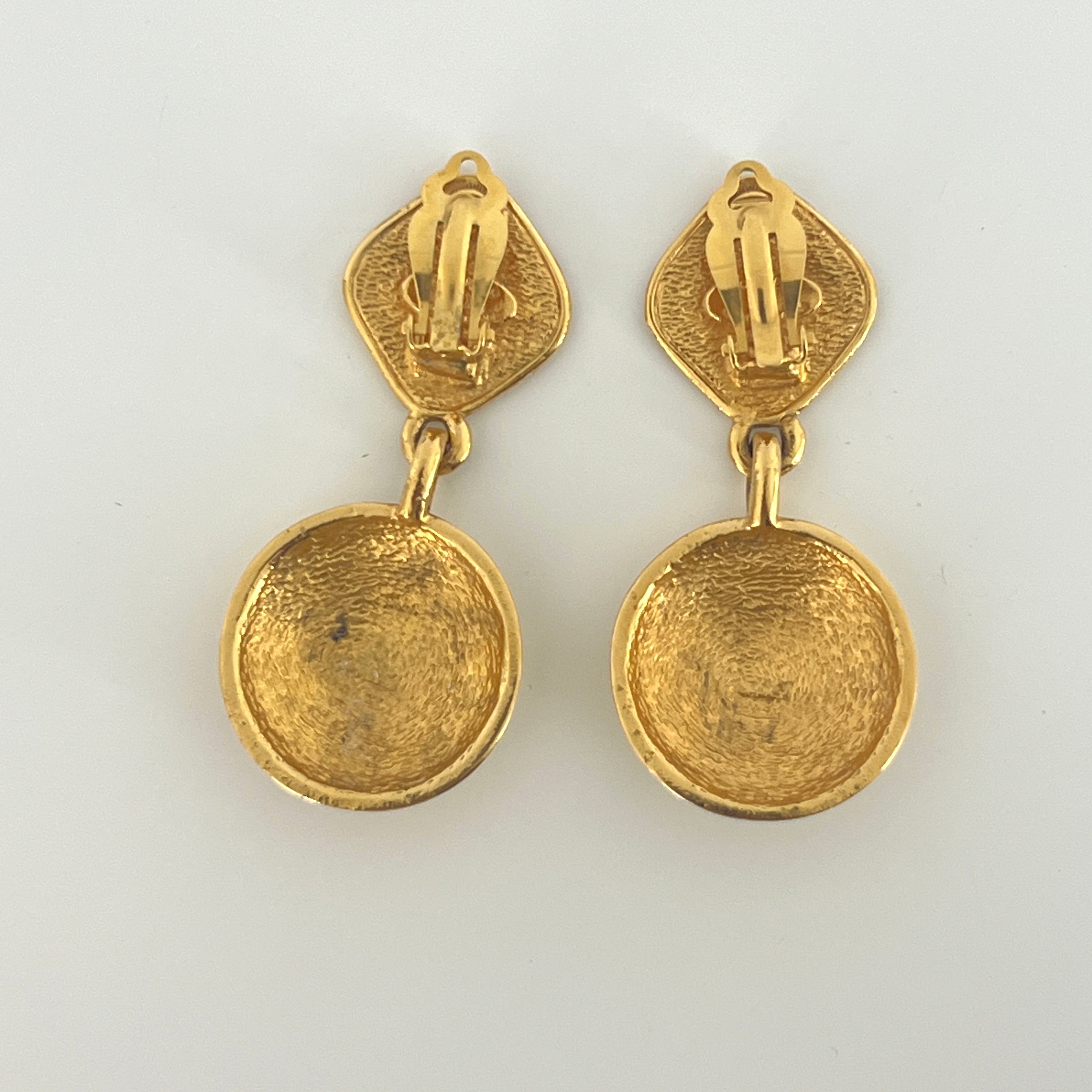 CHANEL Quilted CC Clip-On Earrings