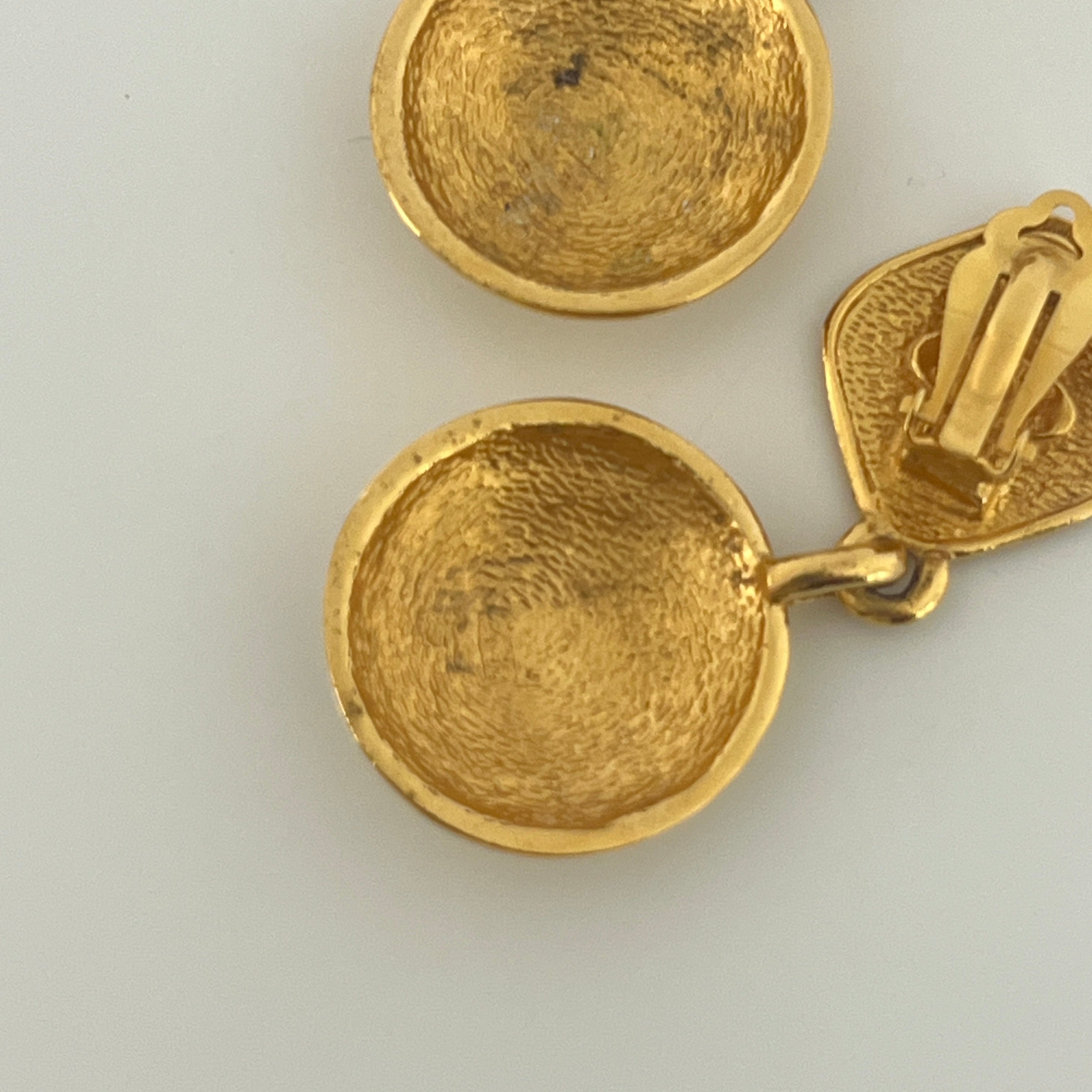 CHANEL Quilted CC Clip-On Earrings