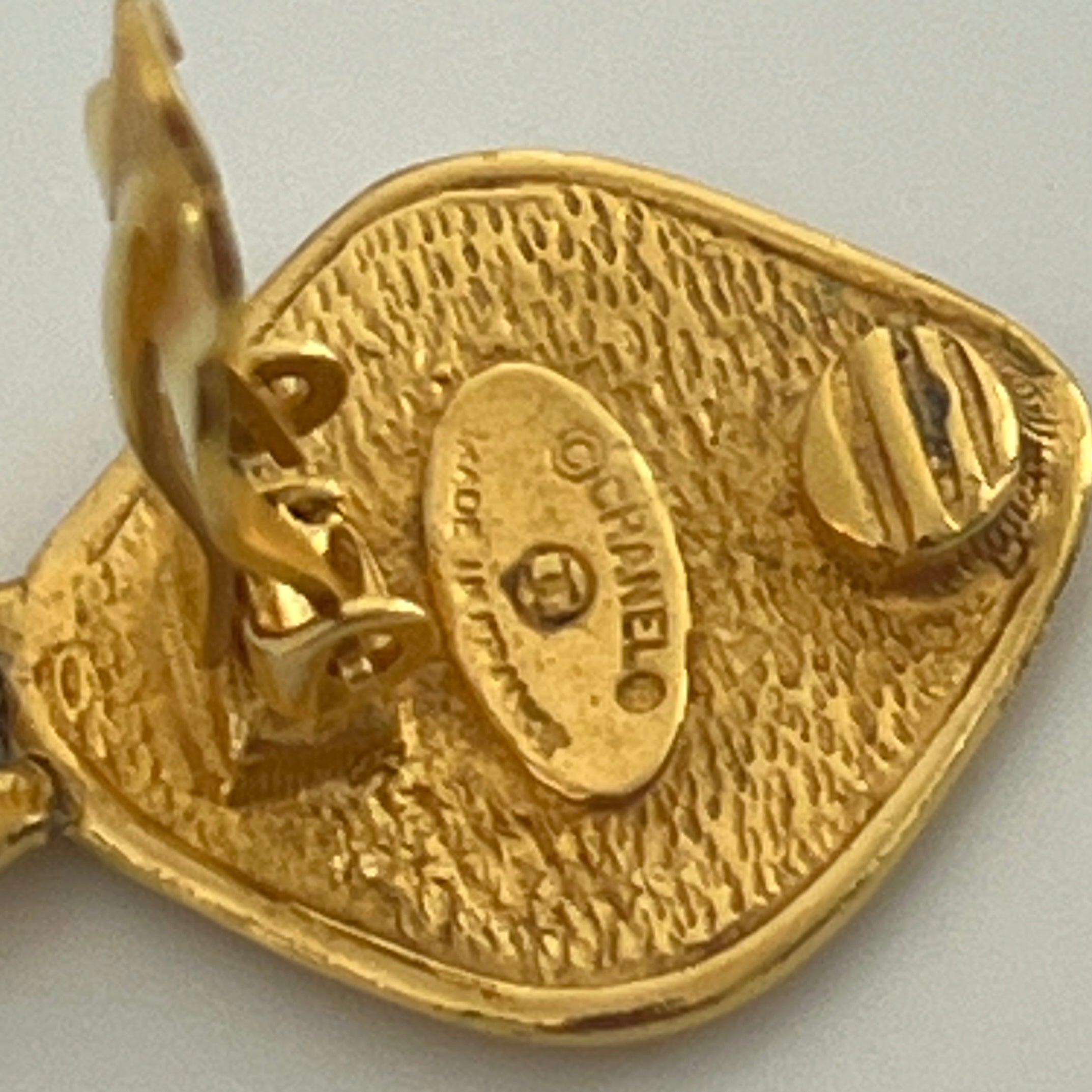 CHANEL Quilted CC Clip-On Earrings