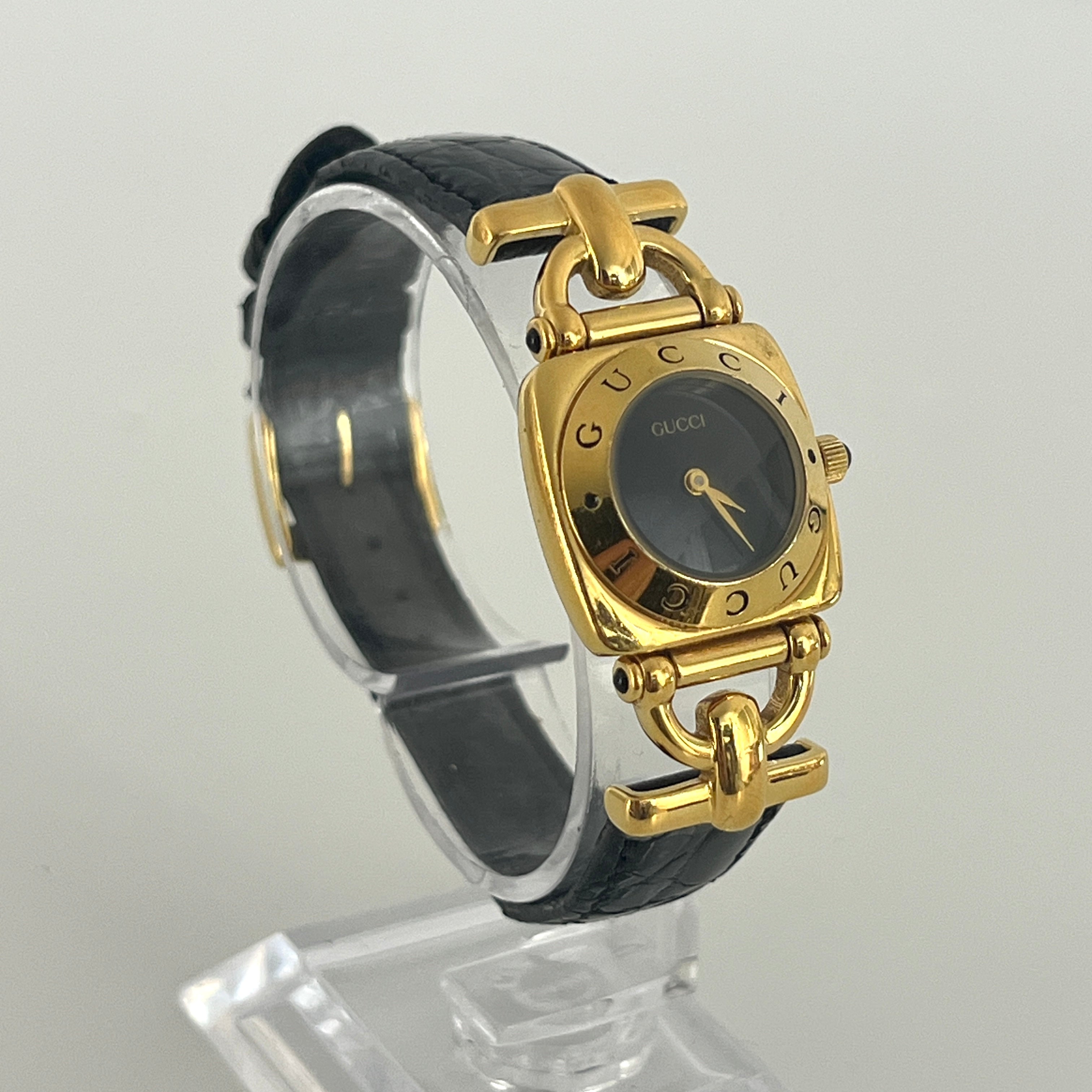 GUCCI 6300 L Gold Plated Watch