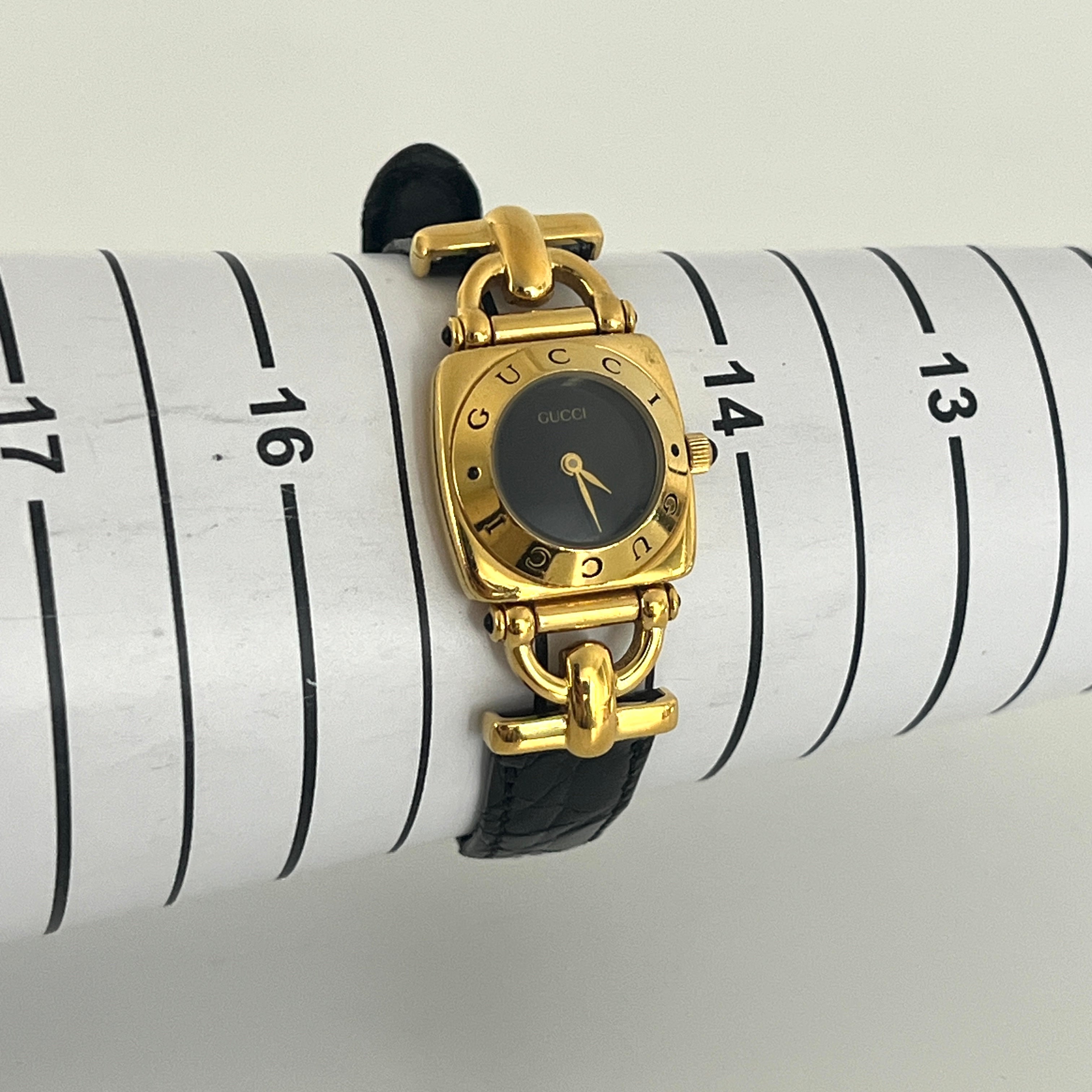GUCCI 6300 L Gold Plated Watch