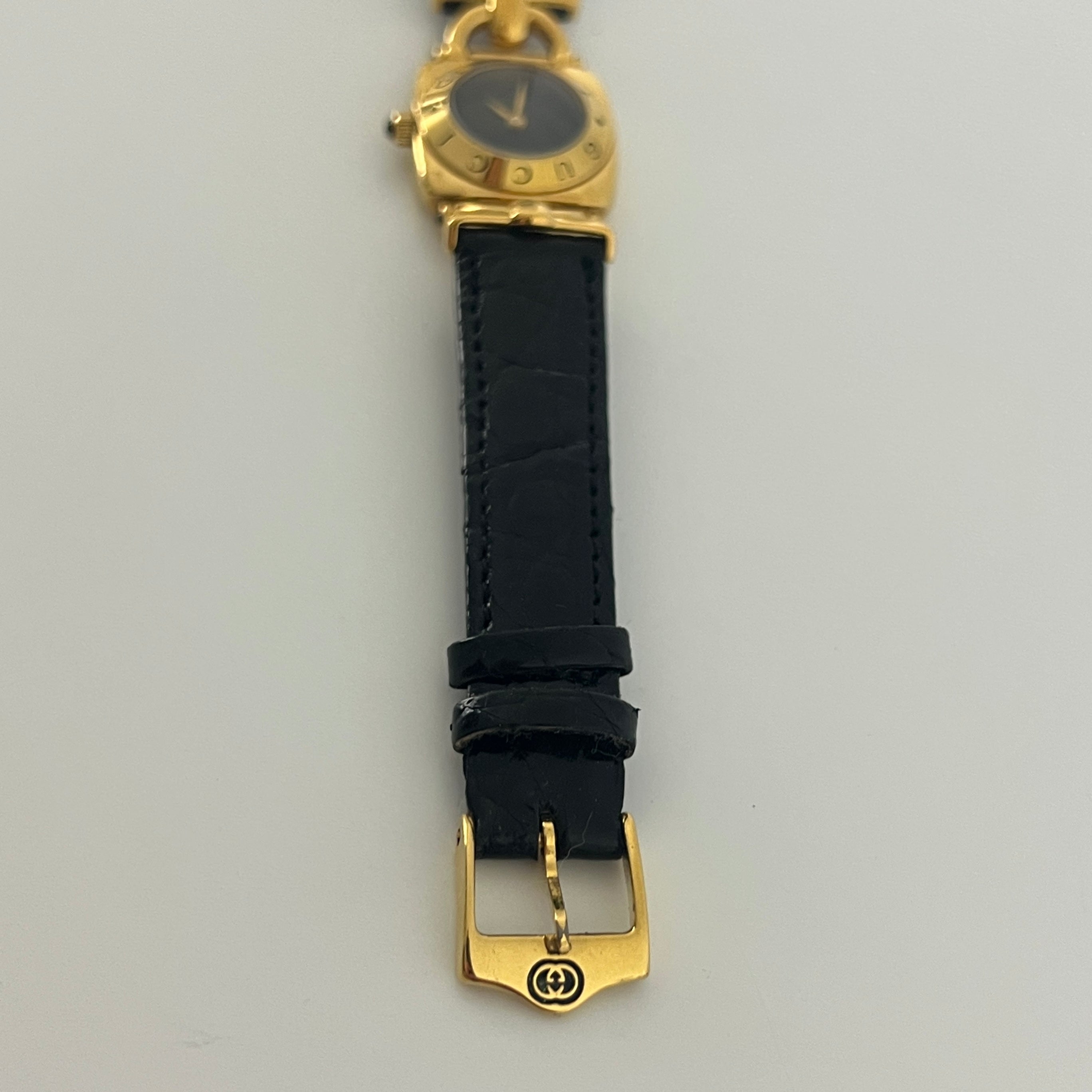 GUCCI 6300 L Gold Plated Watch