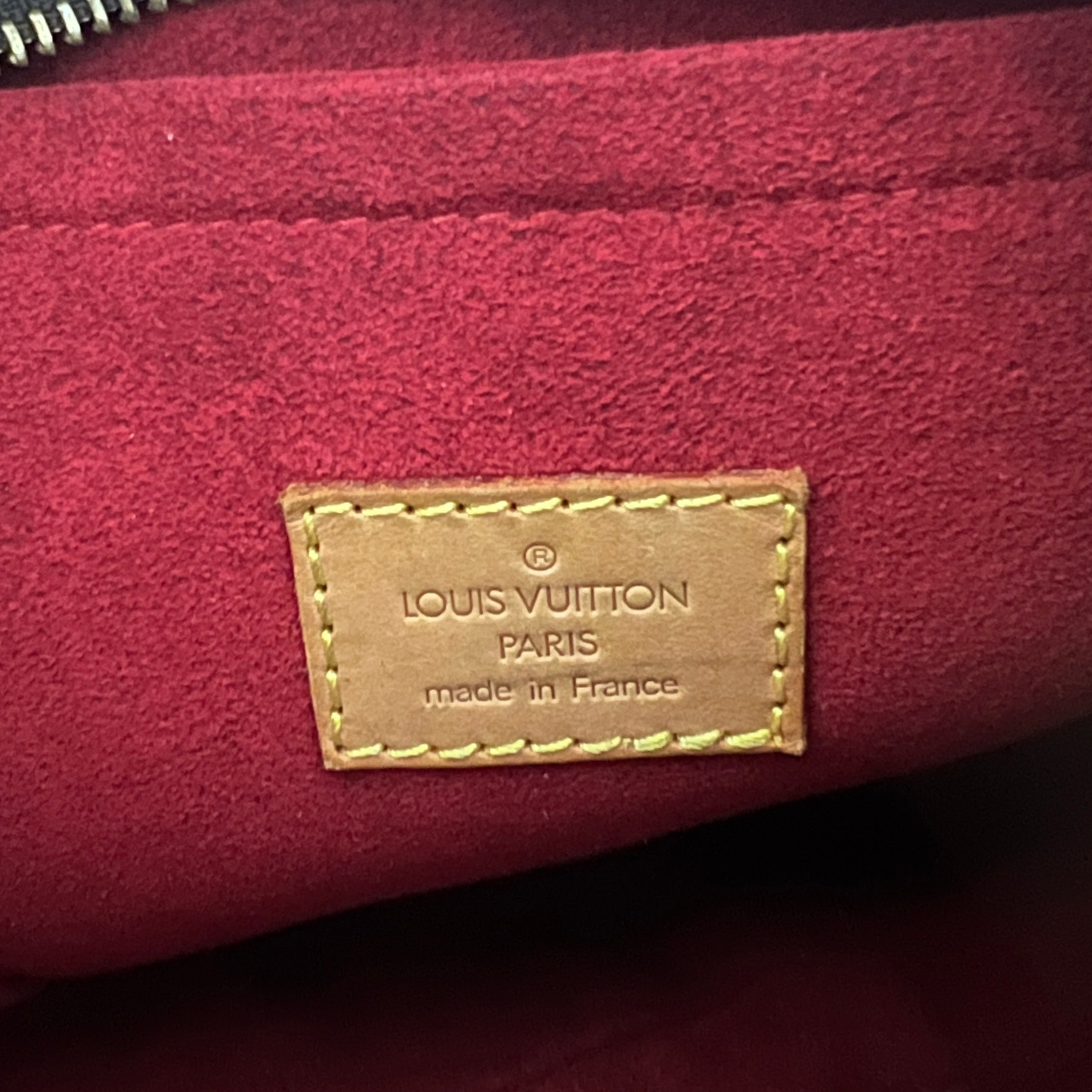 LOUIS VUITTON Croissant MM handbag in brown canvas and leather