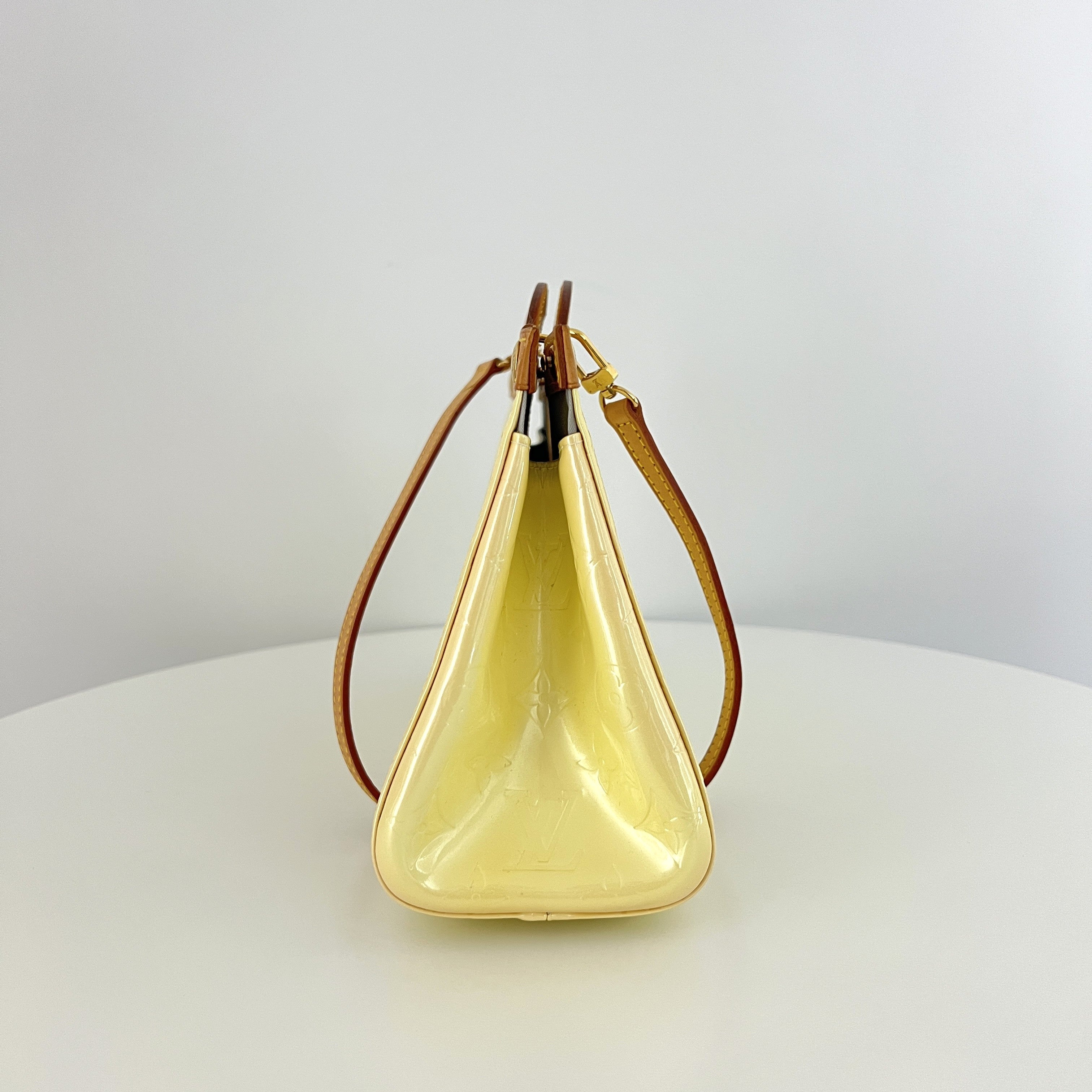 Sac à main LOUIS VUITTON Roxbury cuir verni perle