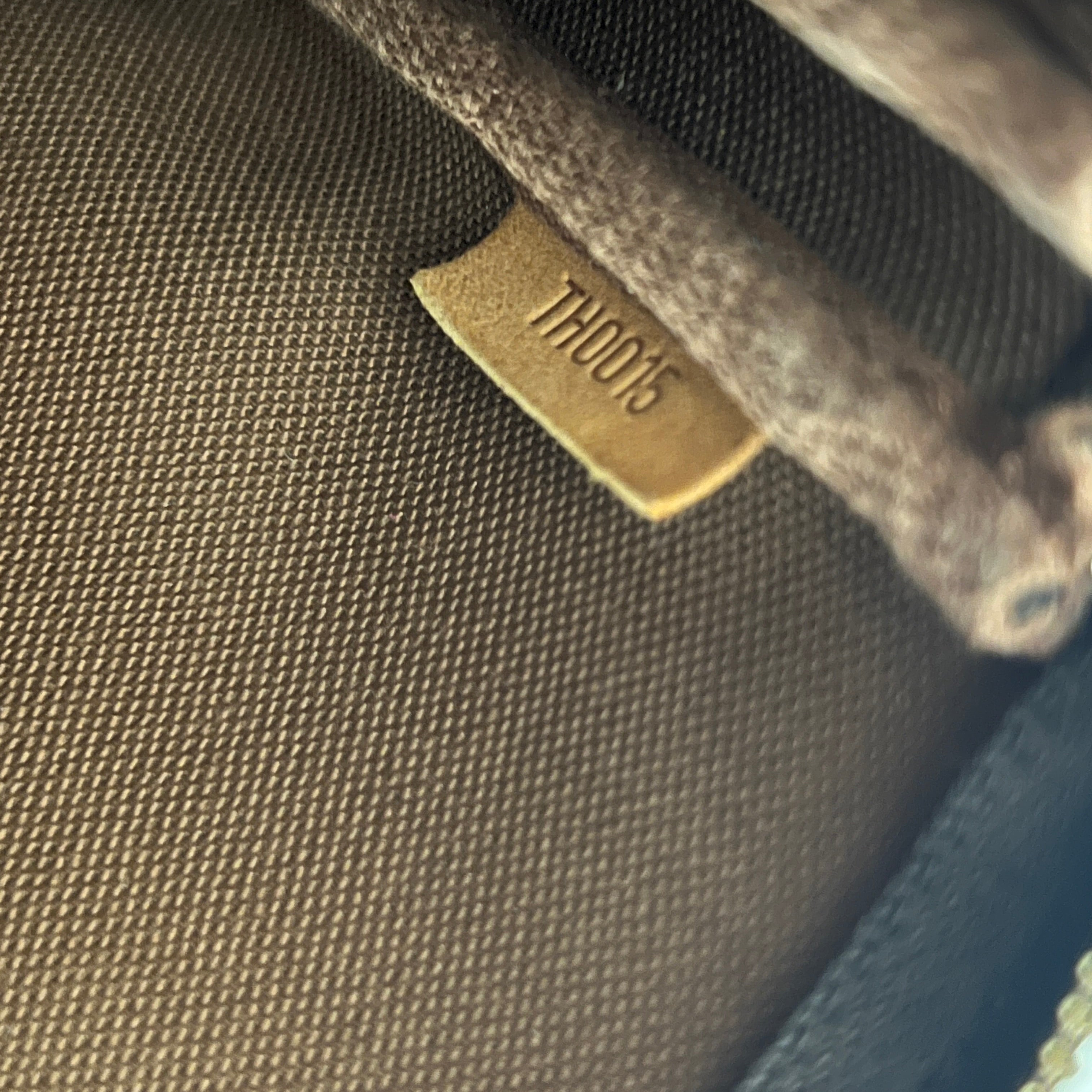 LOUIS VUITTON Pochette Accessoires handbag in brown canvas and leather