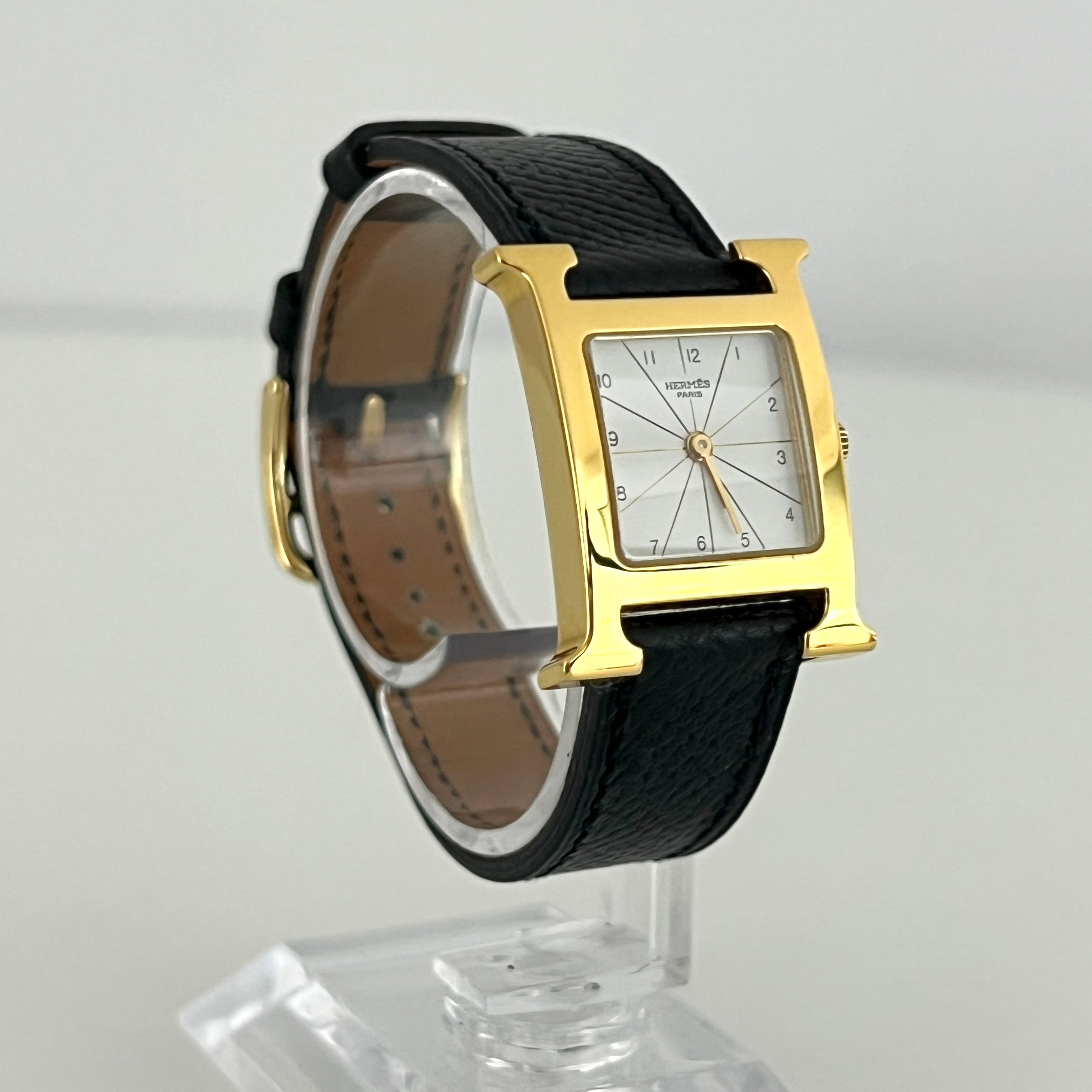Montre HERMÈS Heure H, Petit modèle, plaquée or dorée