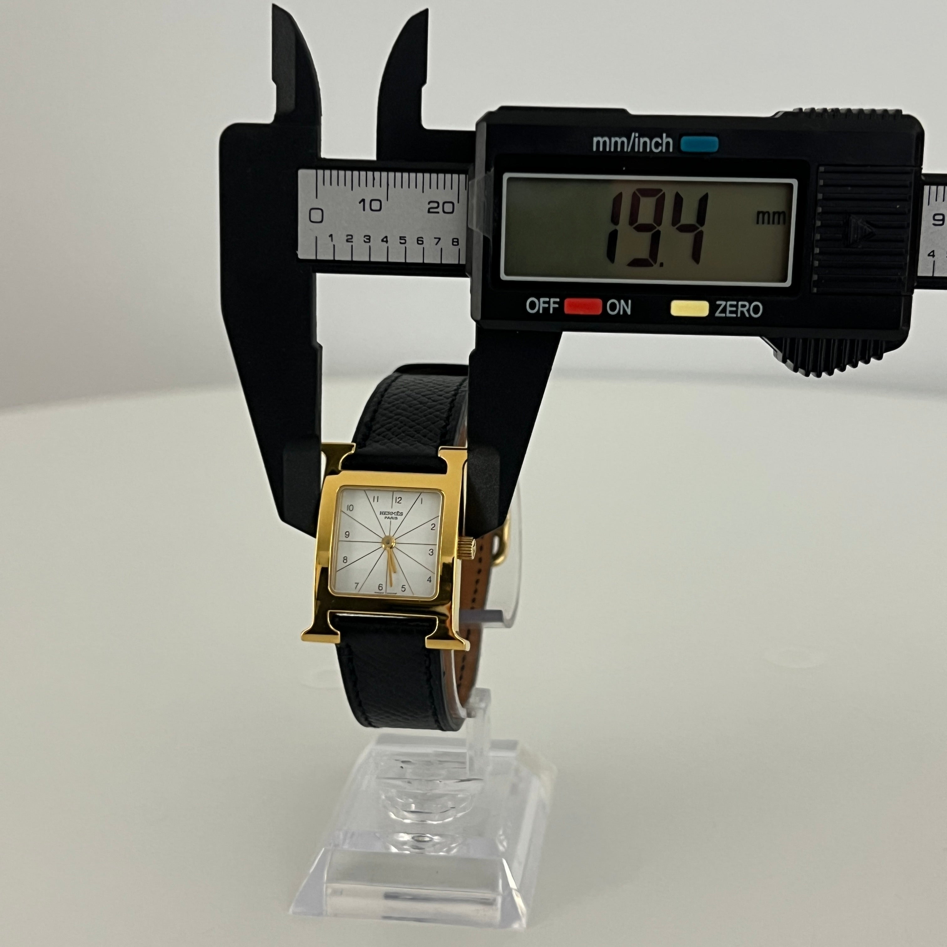 Montre HERMÈS Heure H, Petit modèle, plaquée or dorée