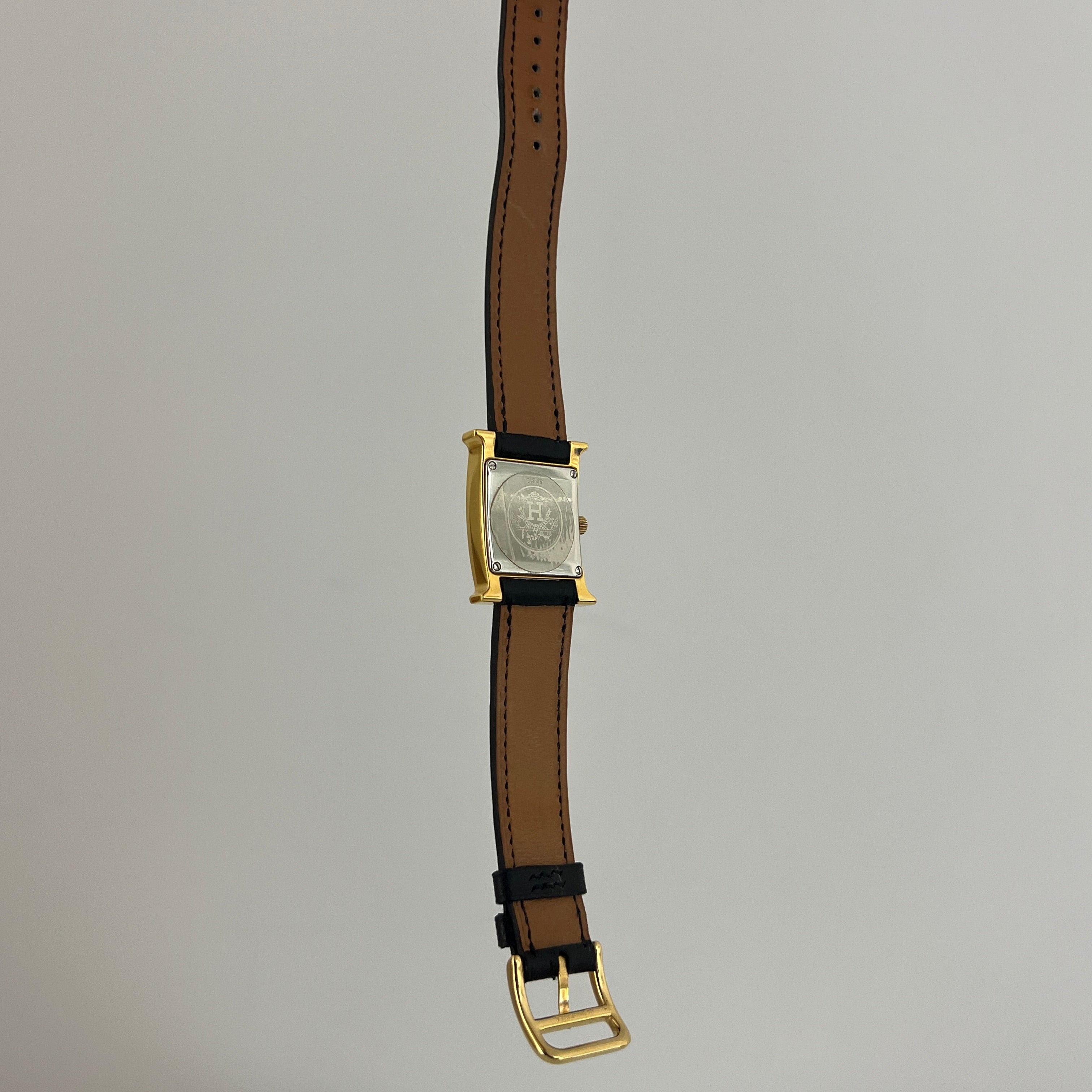 Montre HERMÈS Heure H, Petit modèle, plaquée or dorée