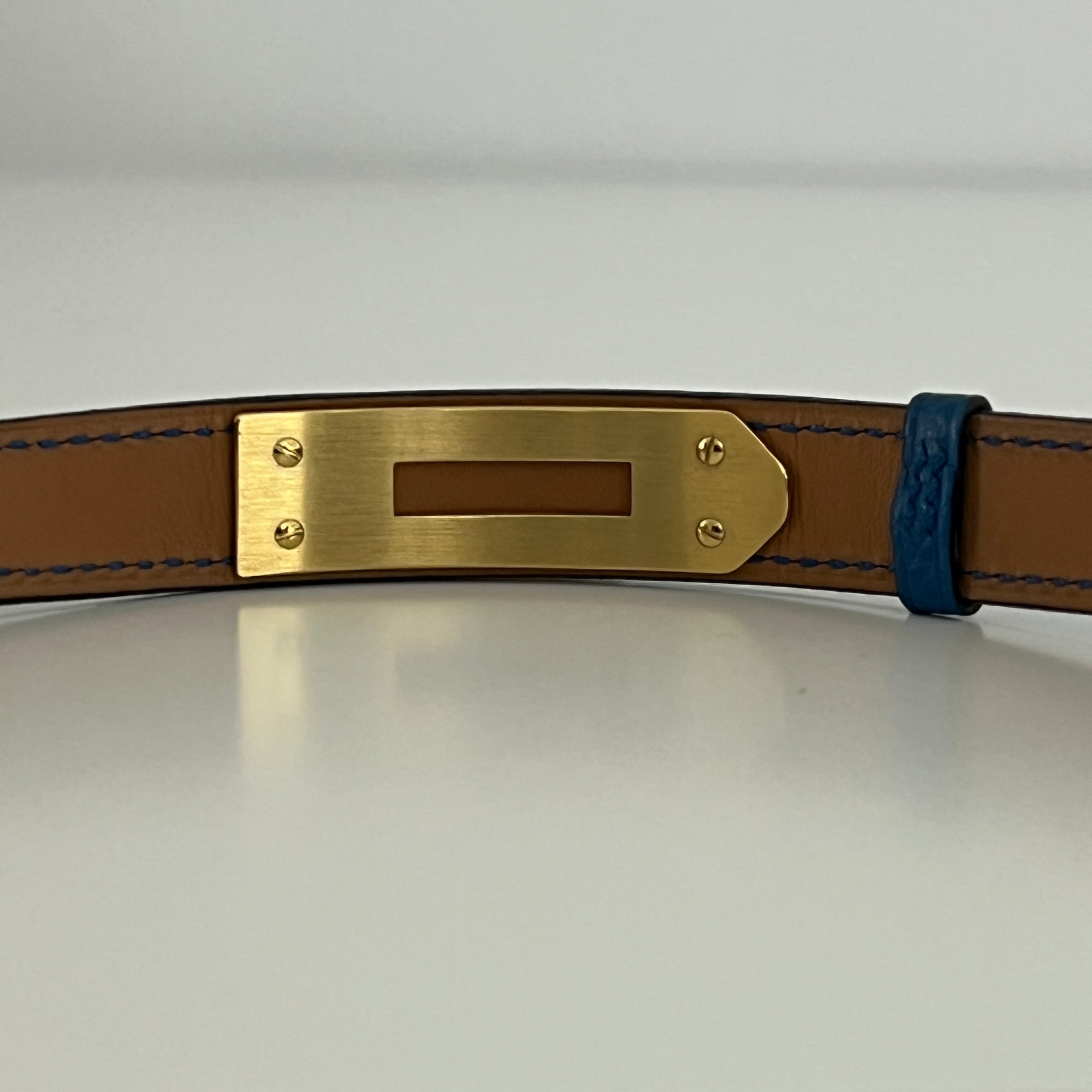 Montre HERMÈS Kelly plaquée or dorée