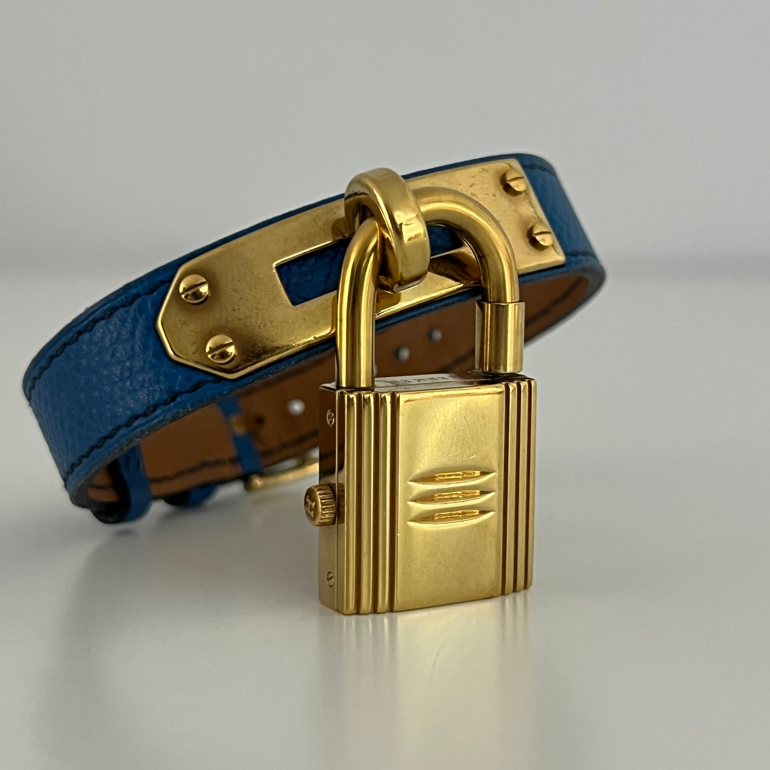 Montre HERMÈS Kelly plaquée or dorée