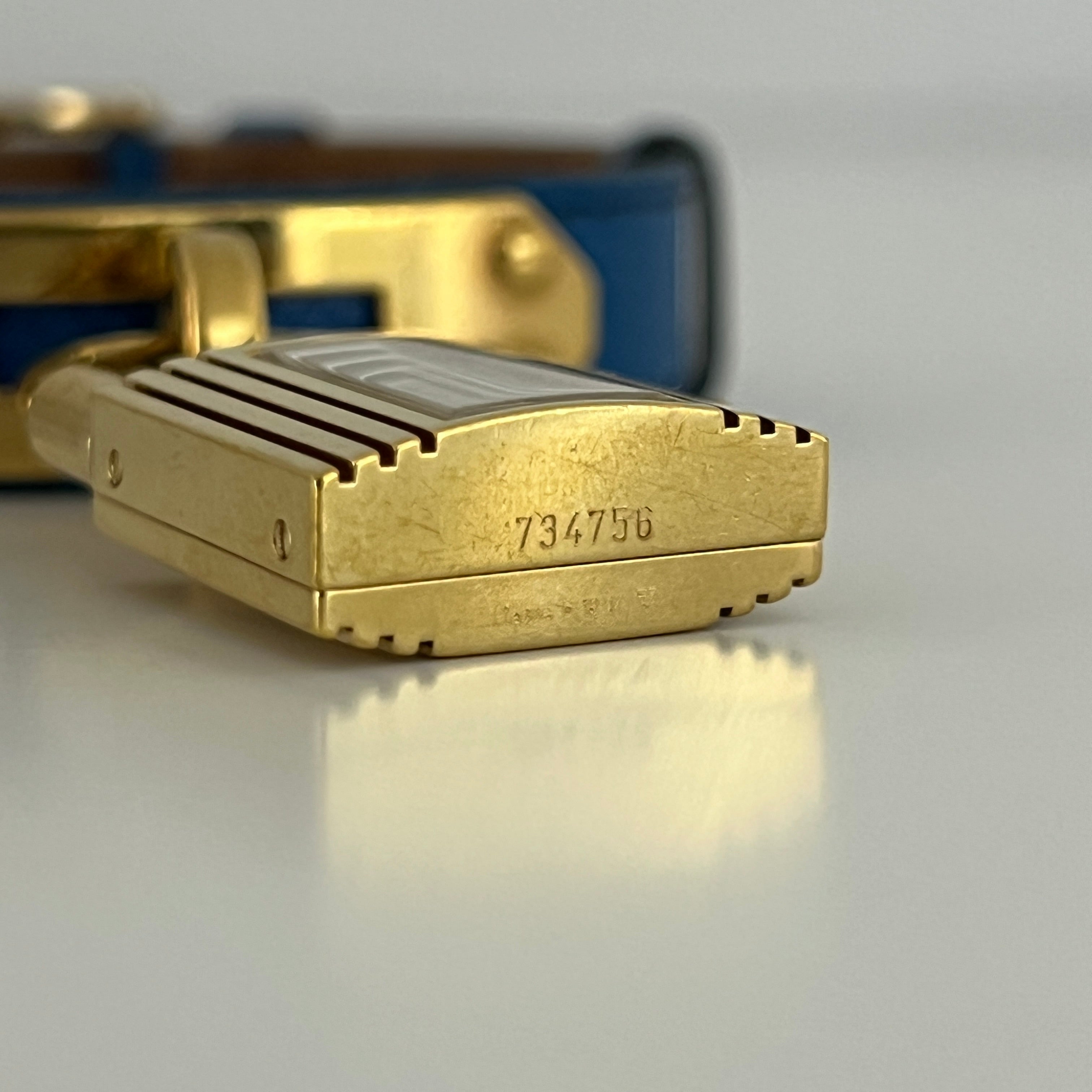 Montre HERMÈS Kelly plaquée or dorée