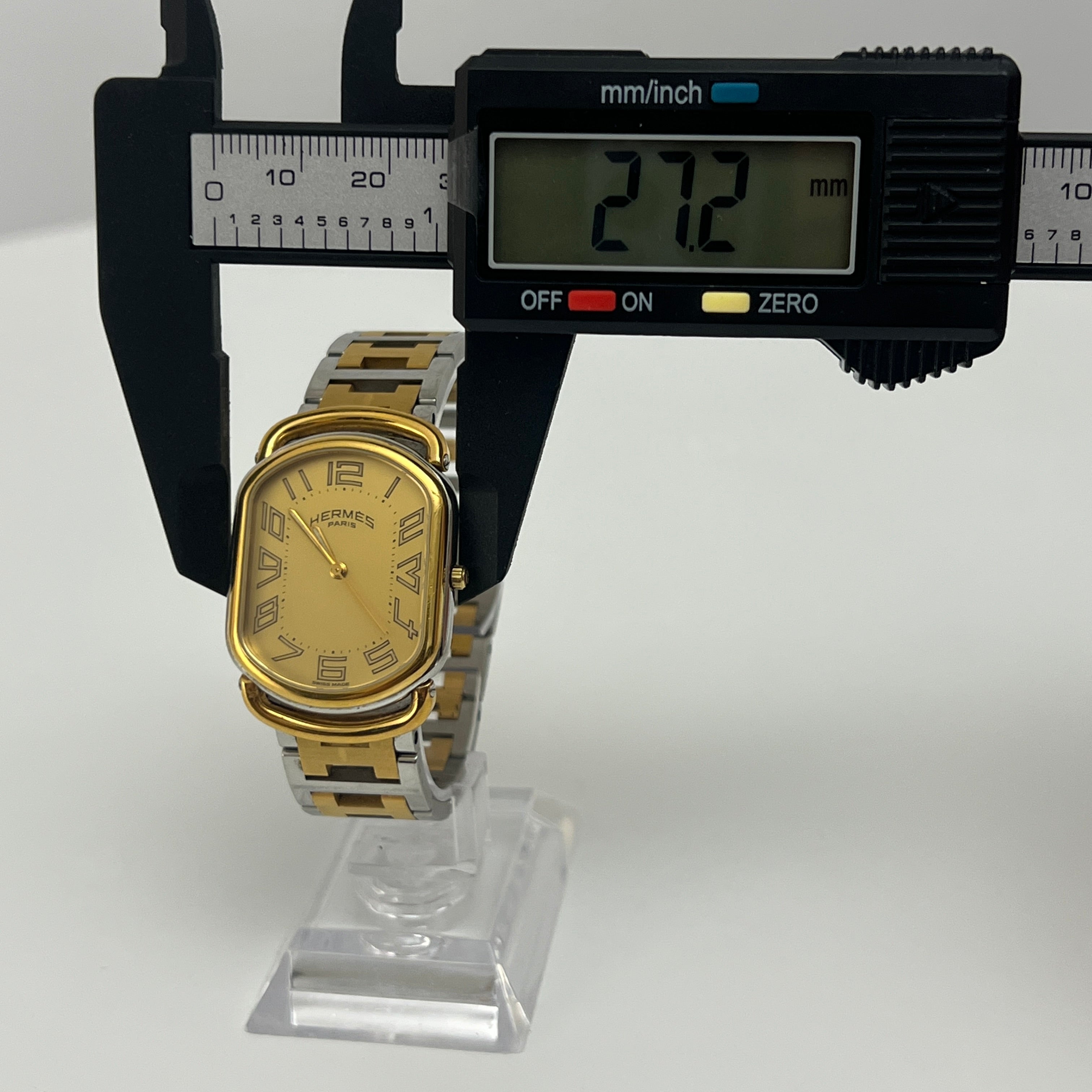 Montre HERMÈS Rallye, Moyen modèle, acier bicolore