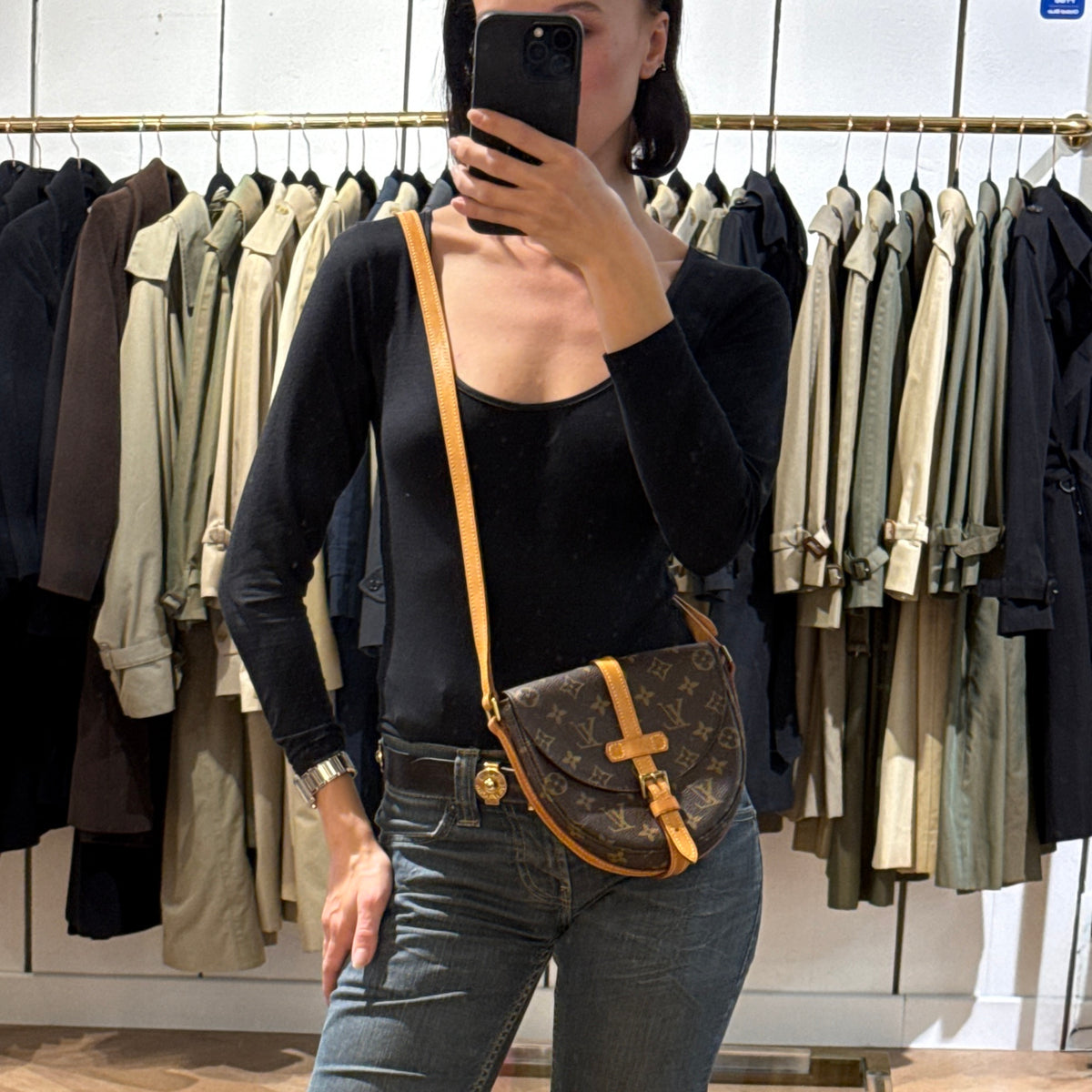 Vintage 1992 LOUIS VUITTON Chantilly PM brown canvas and leather shoulder bag