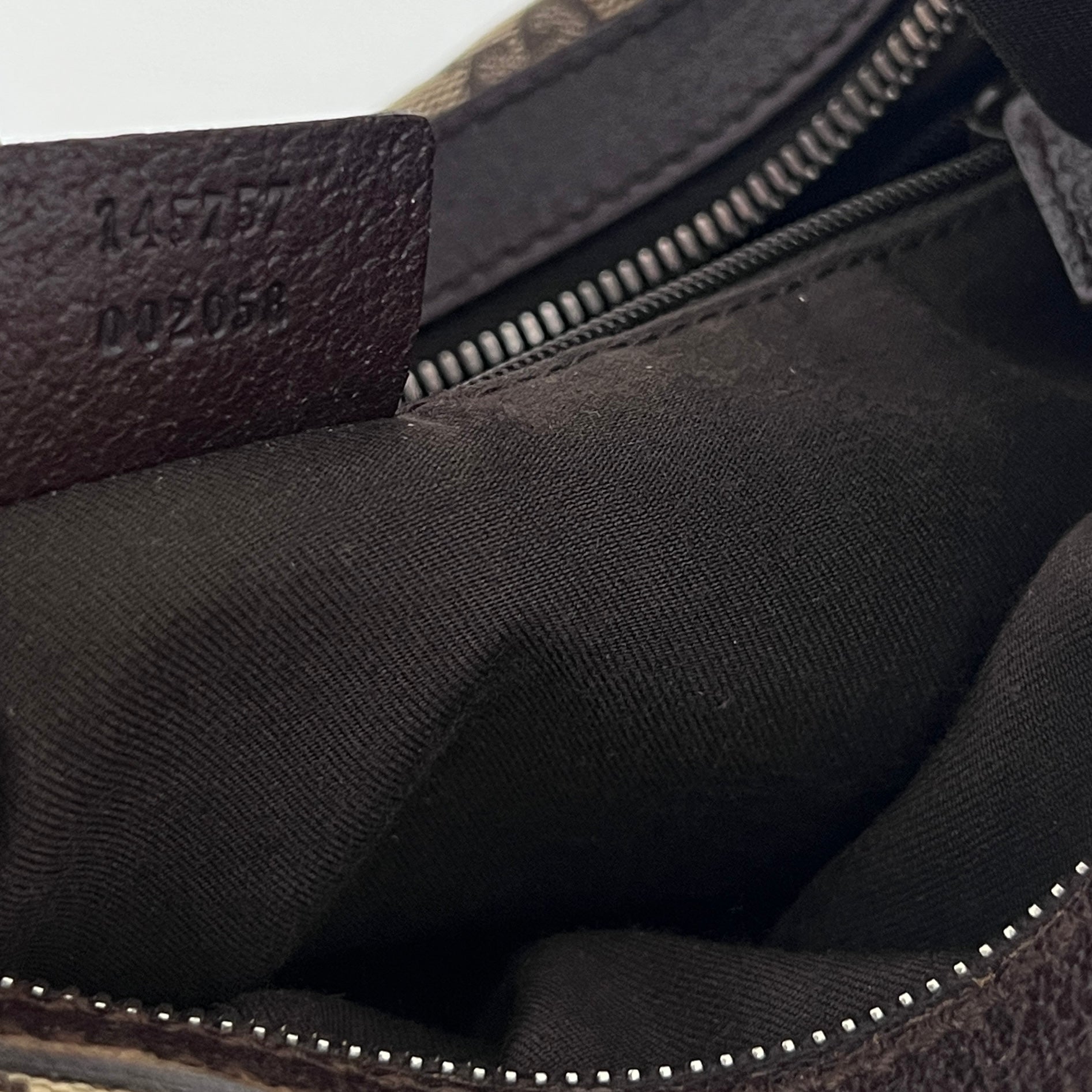 Sac GUCCI Hobo GG toile et cuir marron
