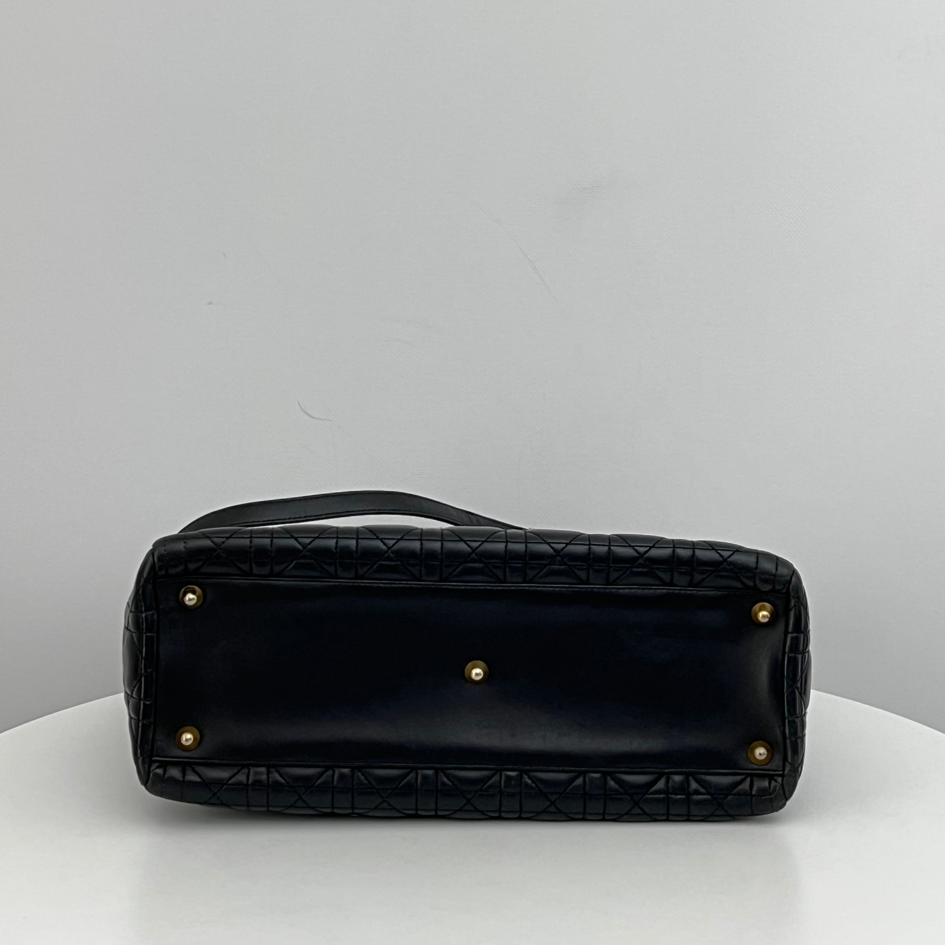 DIOR Lady Dior Large shoulder bag in black lambskin