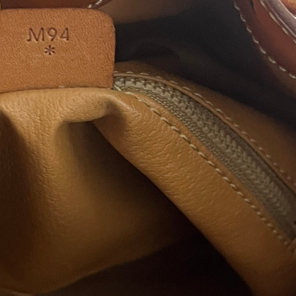 Sac à main CELINE Seau toile et cuir marron