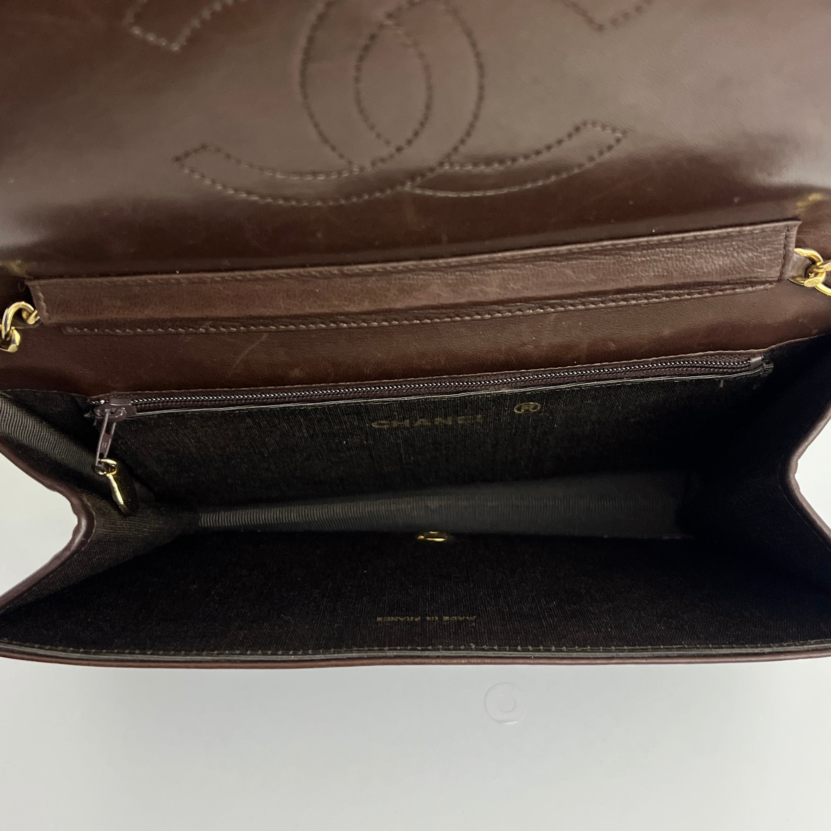 CHANEL Timeless WOC Small brown lambskin handbag