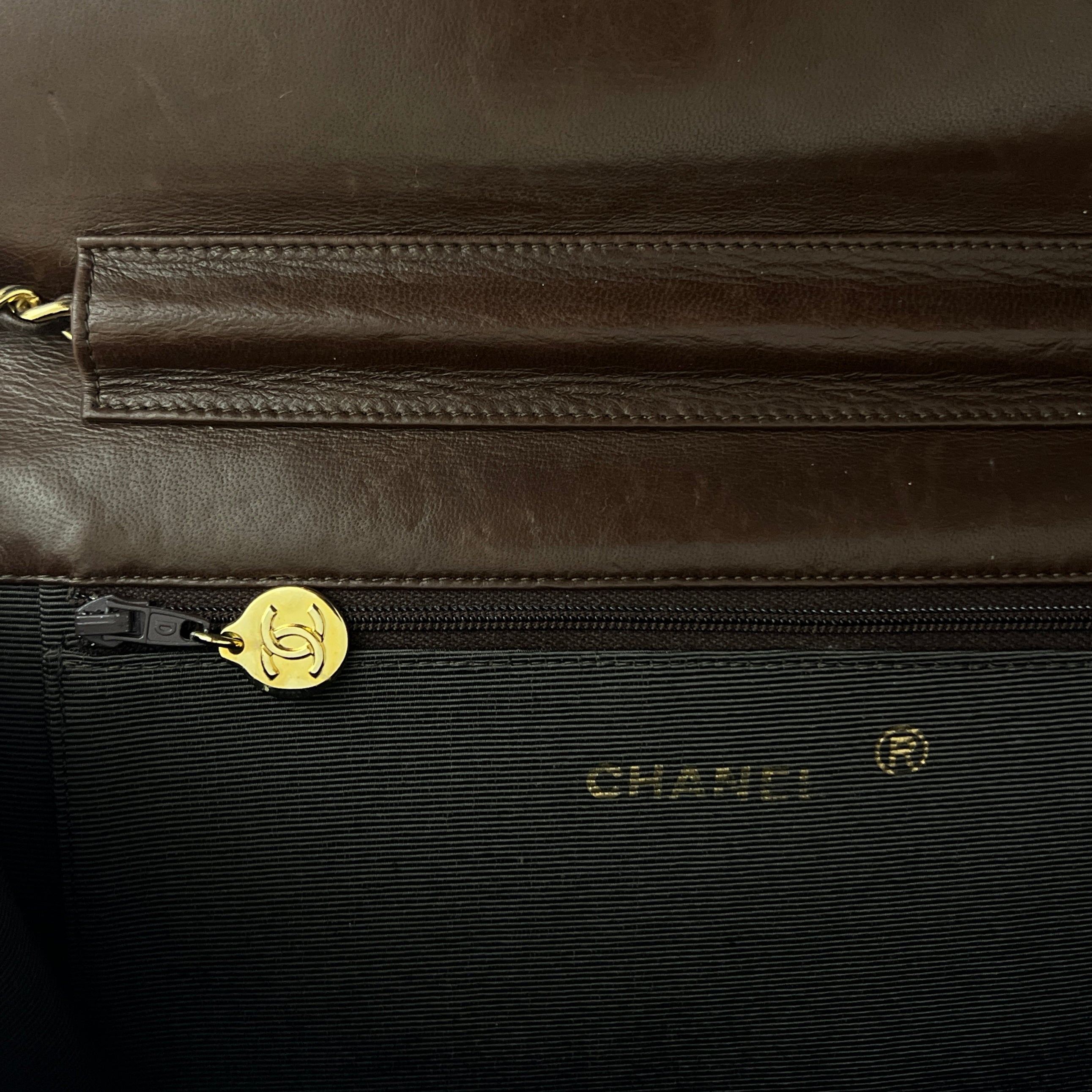 CHANEL Timeless WOC Small brown lambskin handbag