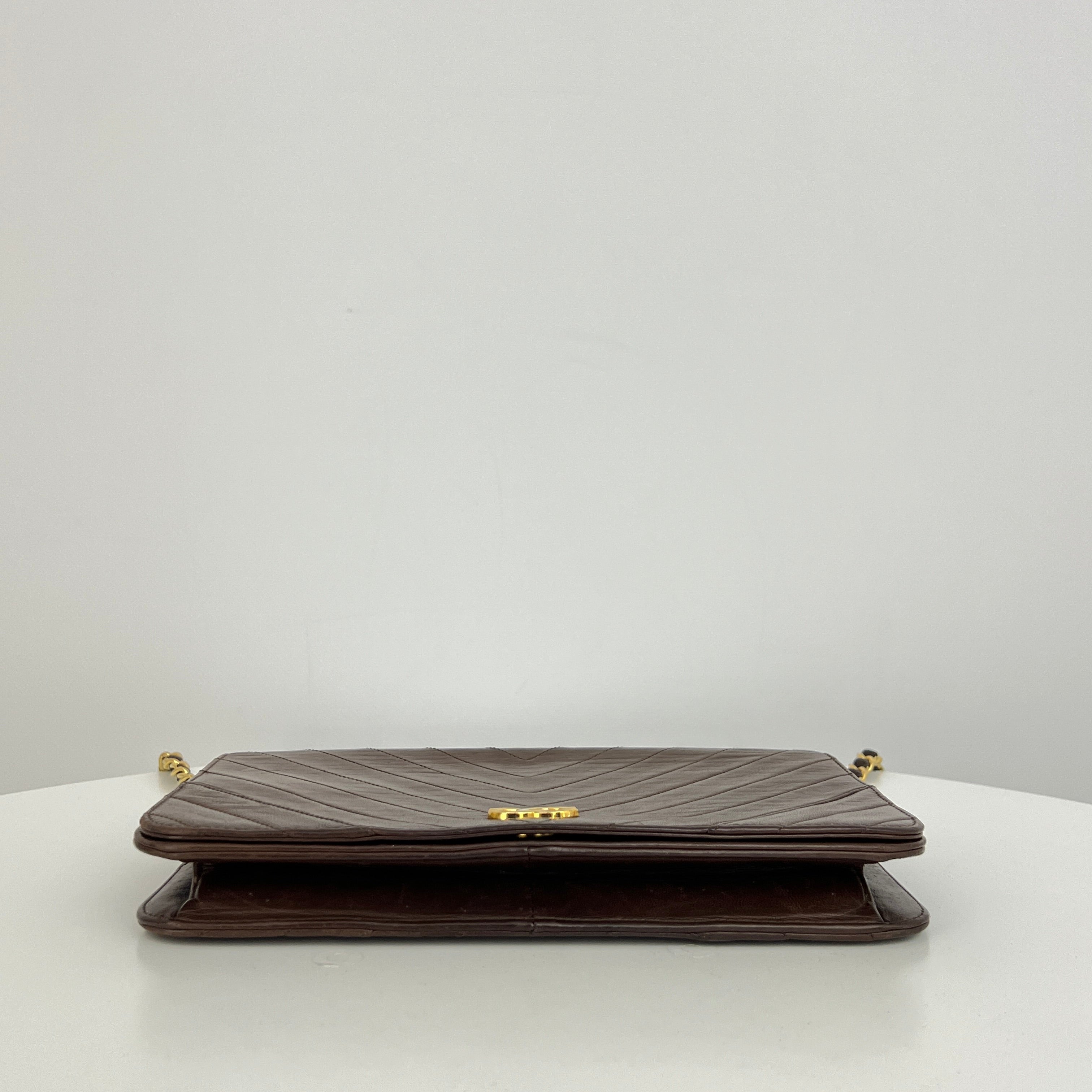 CHANEL Timeless WOC Small brown lambskin handbag