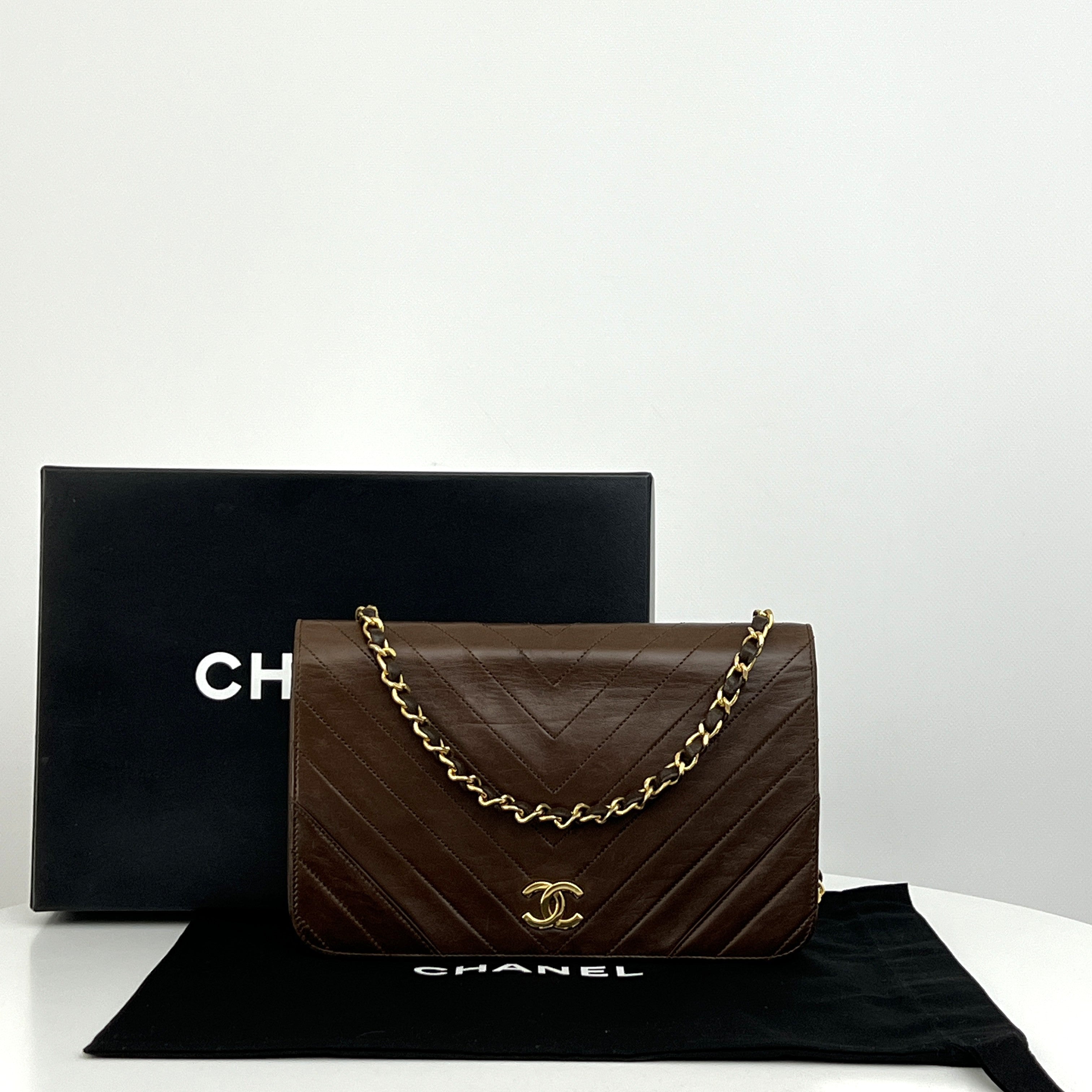 CHANEL Timeless WOC Small brown lambskin handbag