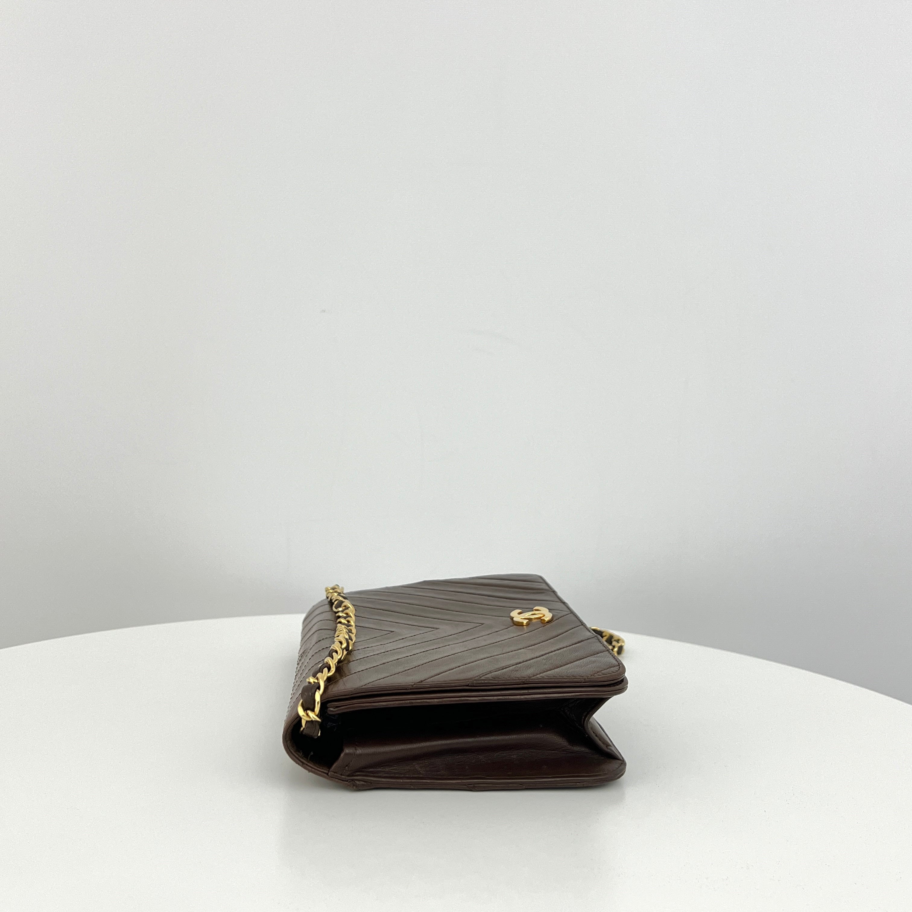 CHANEL Timeless WOC Small brown lambskin handbag