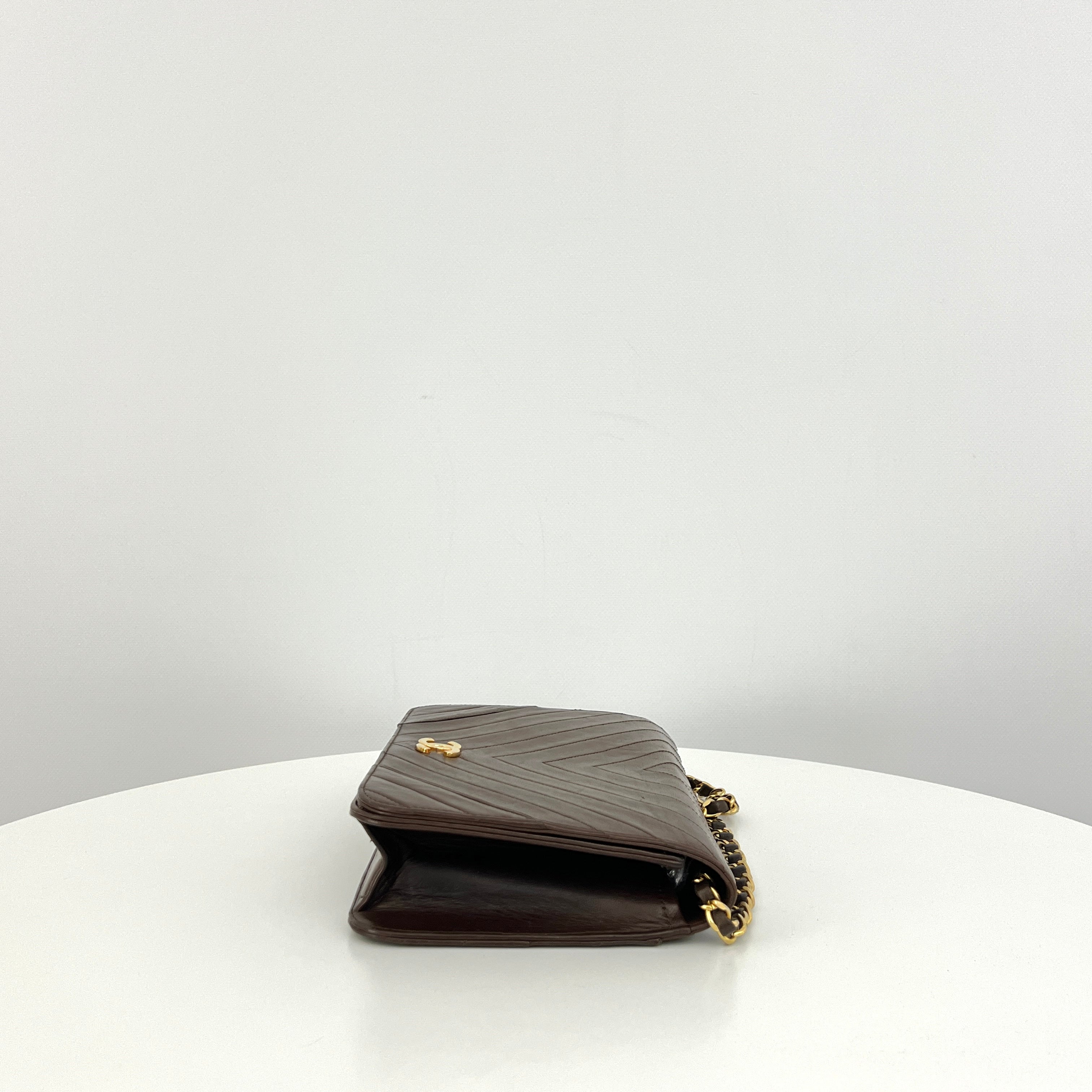 CHANEL Timeless WOC Small brown lambskin handbag