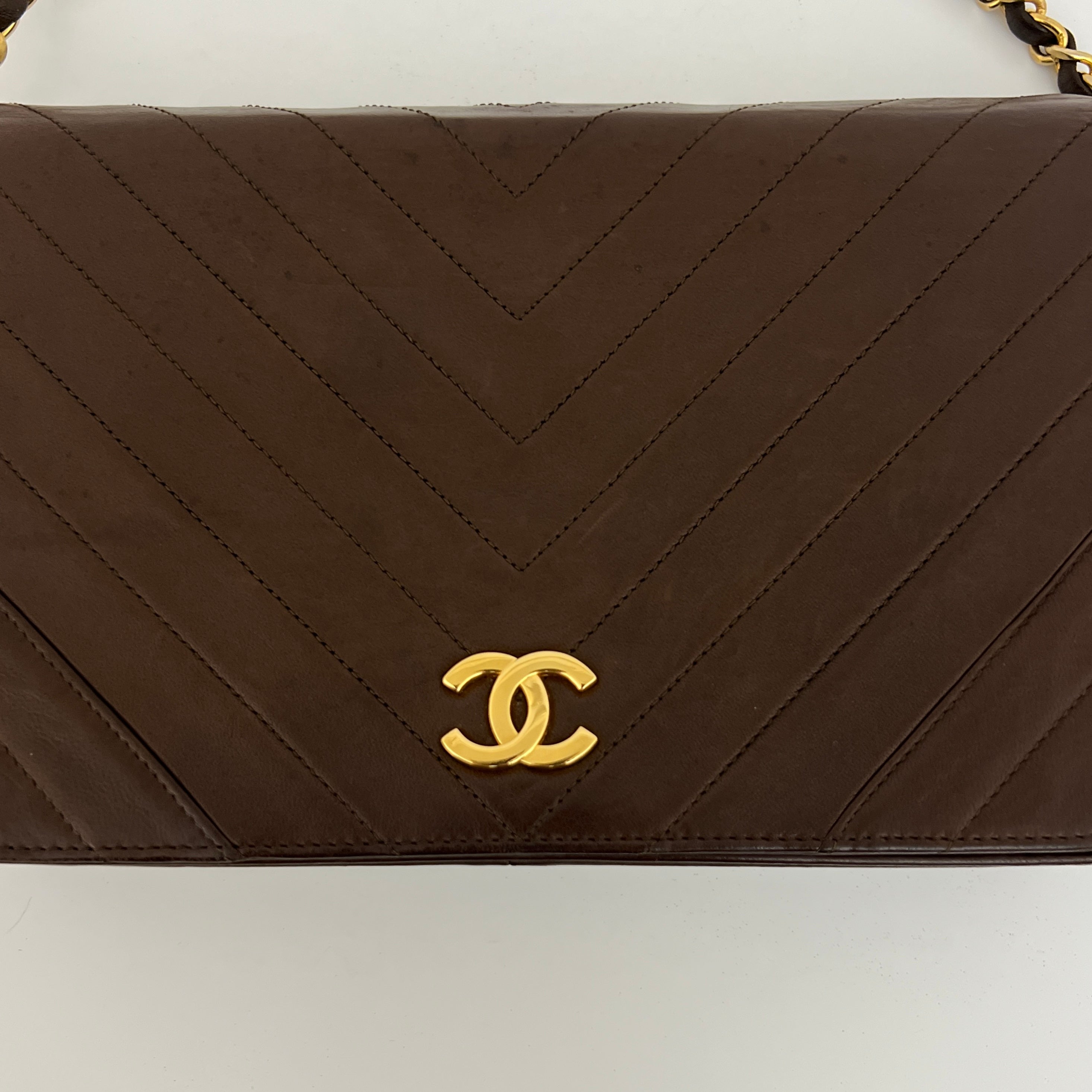 CHANEL Timeless WOC Small brown lambskin handbag