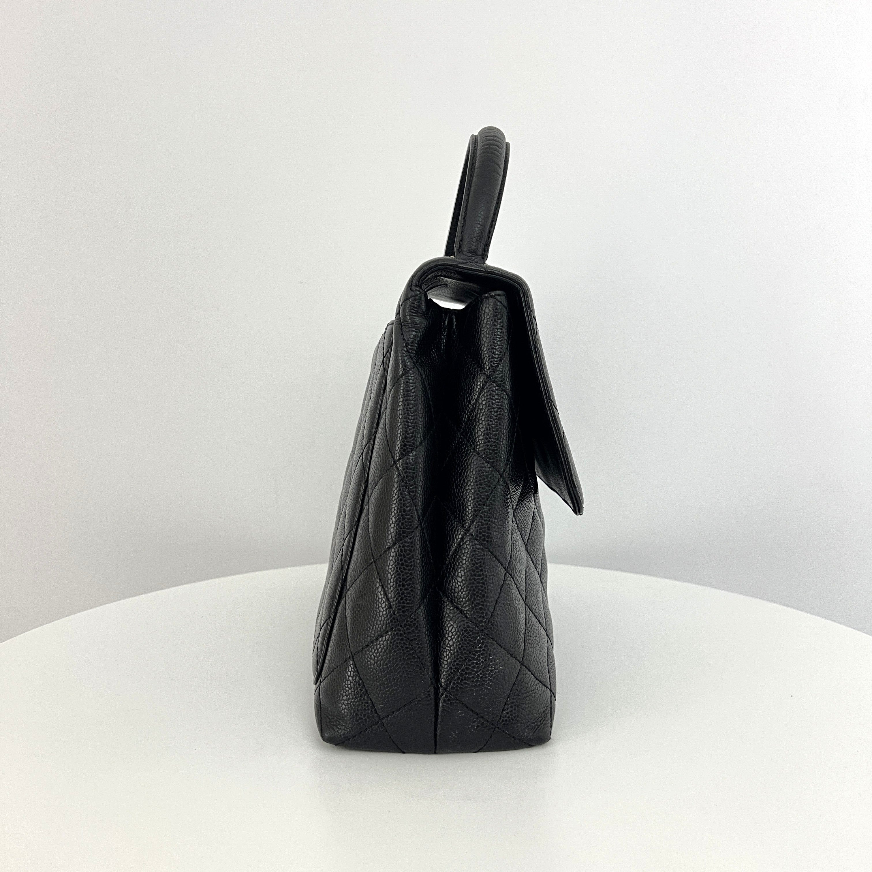 Sac à main CHANEL Top Handle cuir caviar noir