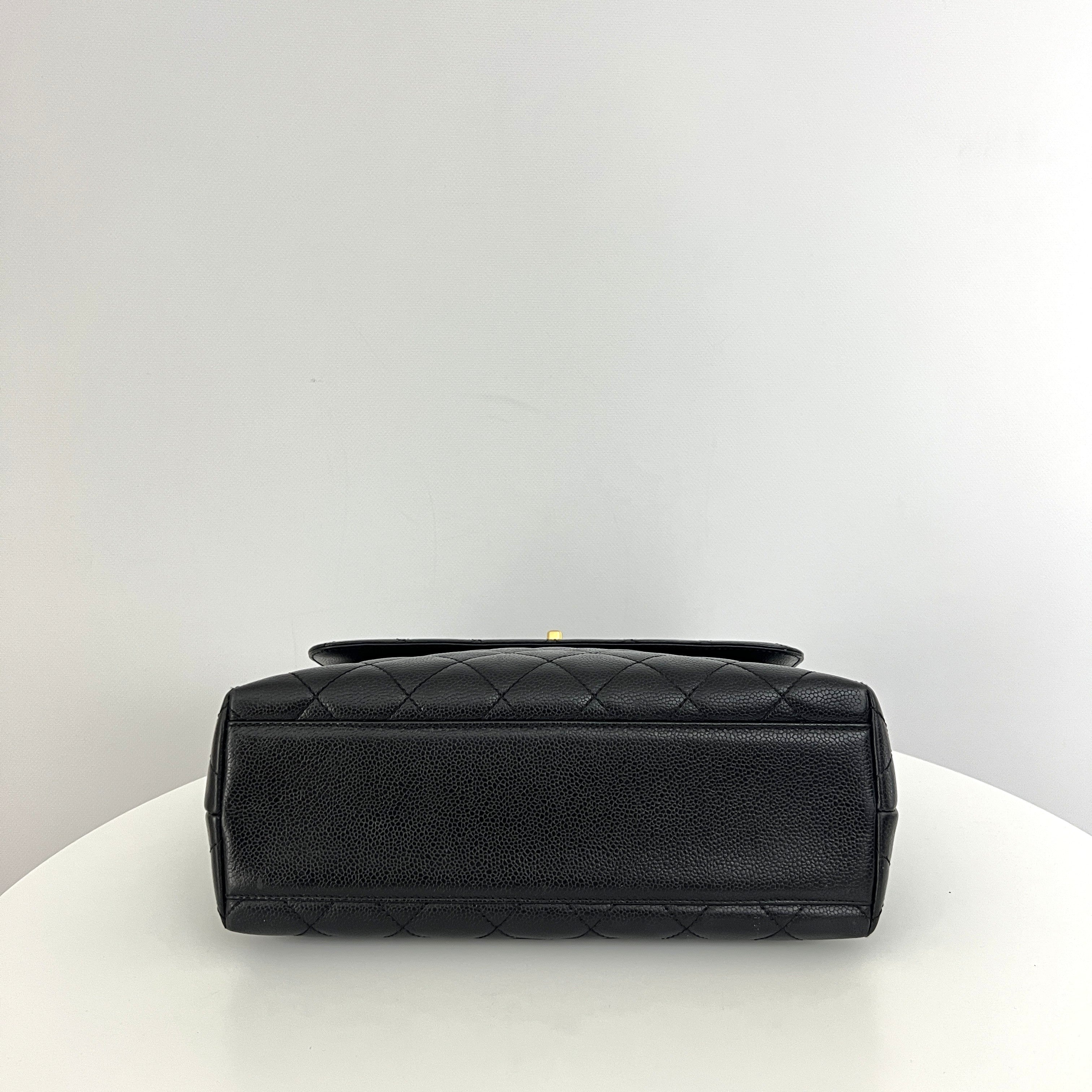 Sac à main CHANEL Top Handle cuir caviar noir