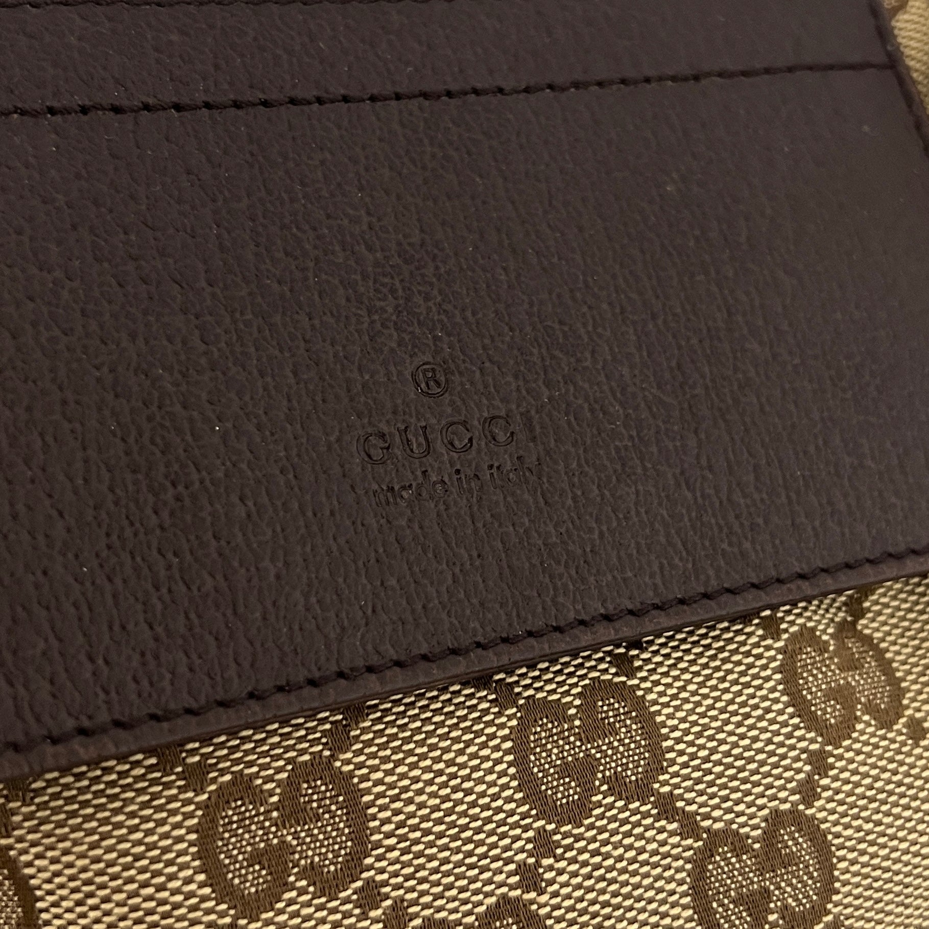 GUCCI Belt Bag in Canvas and Brown Leather