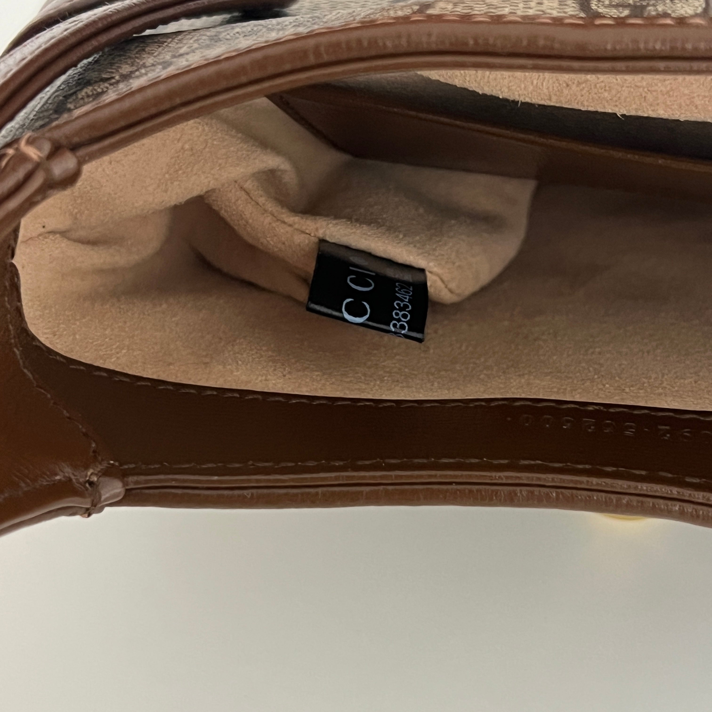 Sac à main GUCCI Jackie Mini toile et cuir marron